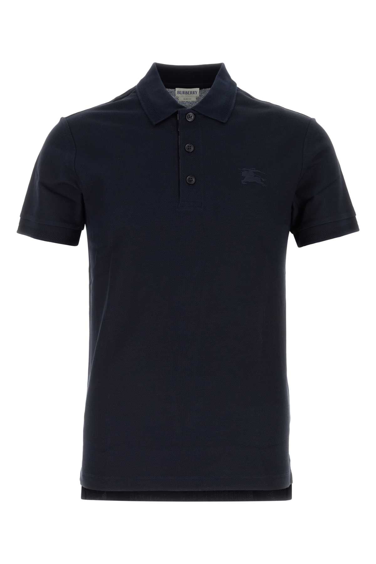 Burberry Men Midnight Blue Piquet Polo Shirt BURBERRY