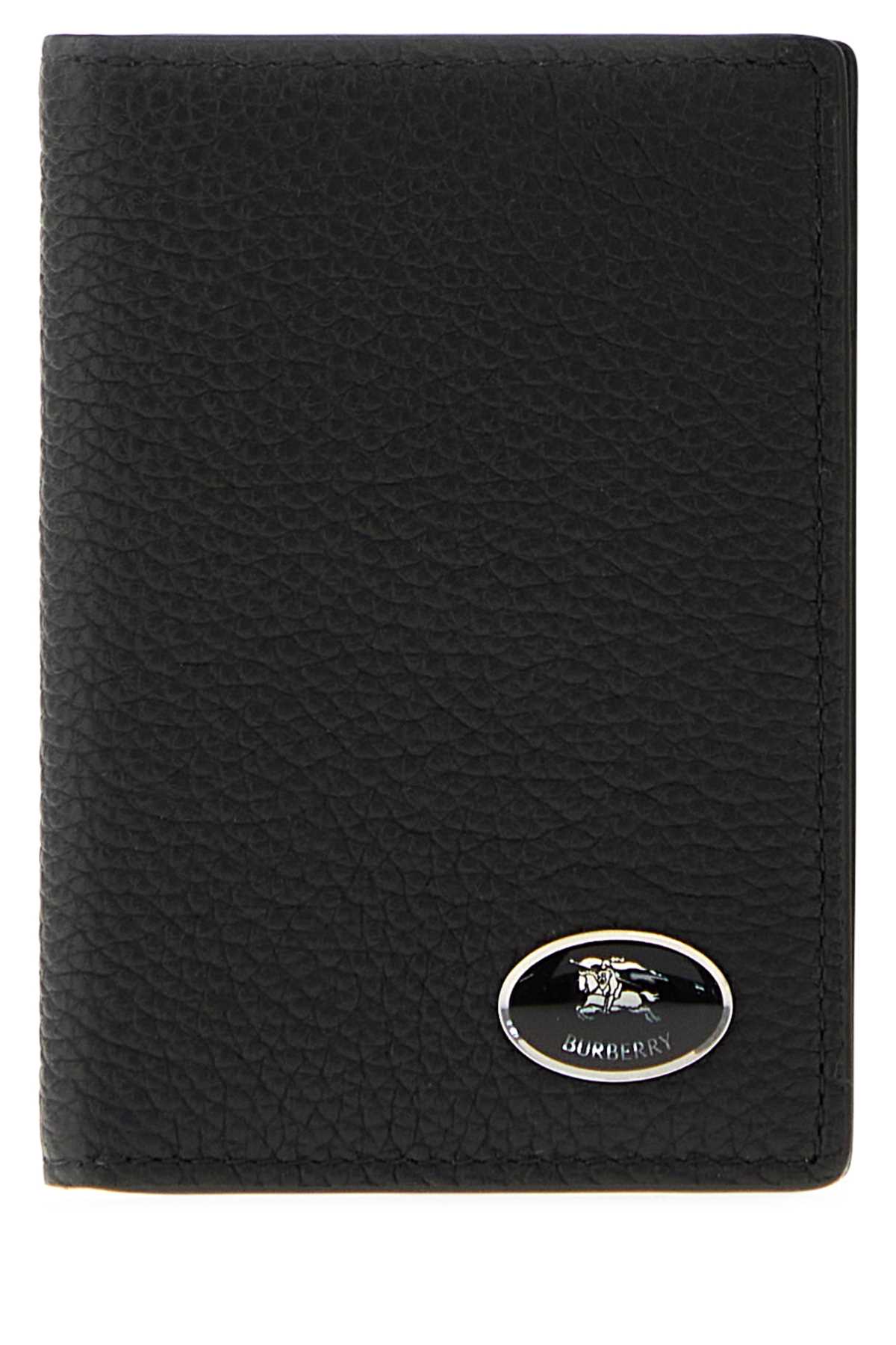 Burberry Men Black Leather Card Holder BURBERRY