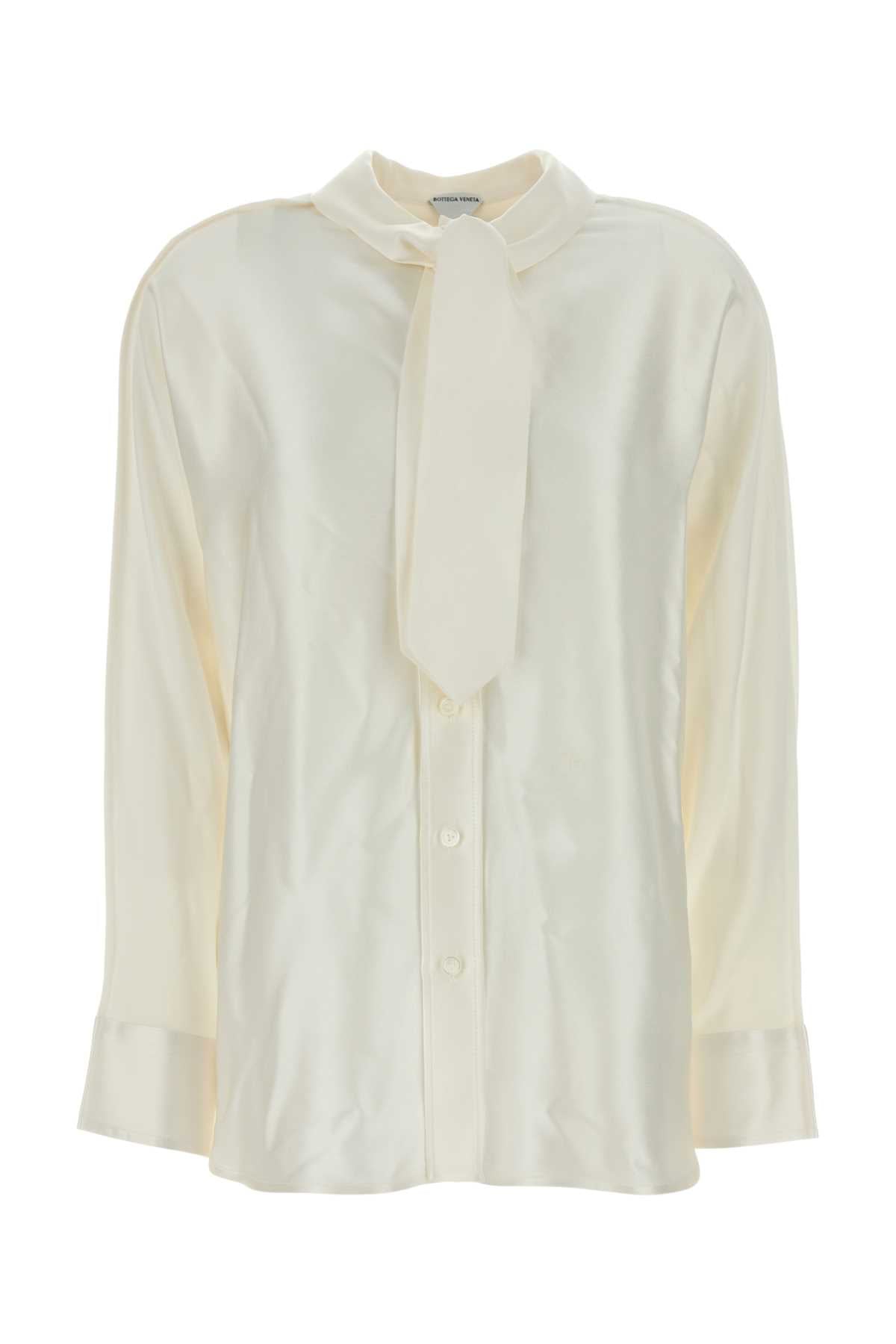 Bottega Veneta Women Ivory Silk Shirt BOTTEGA VENETA