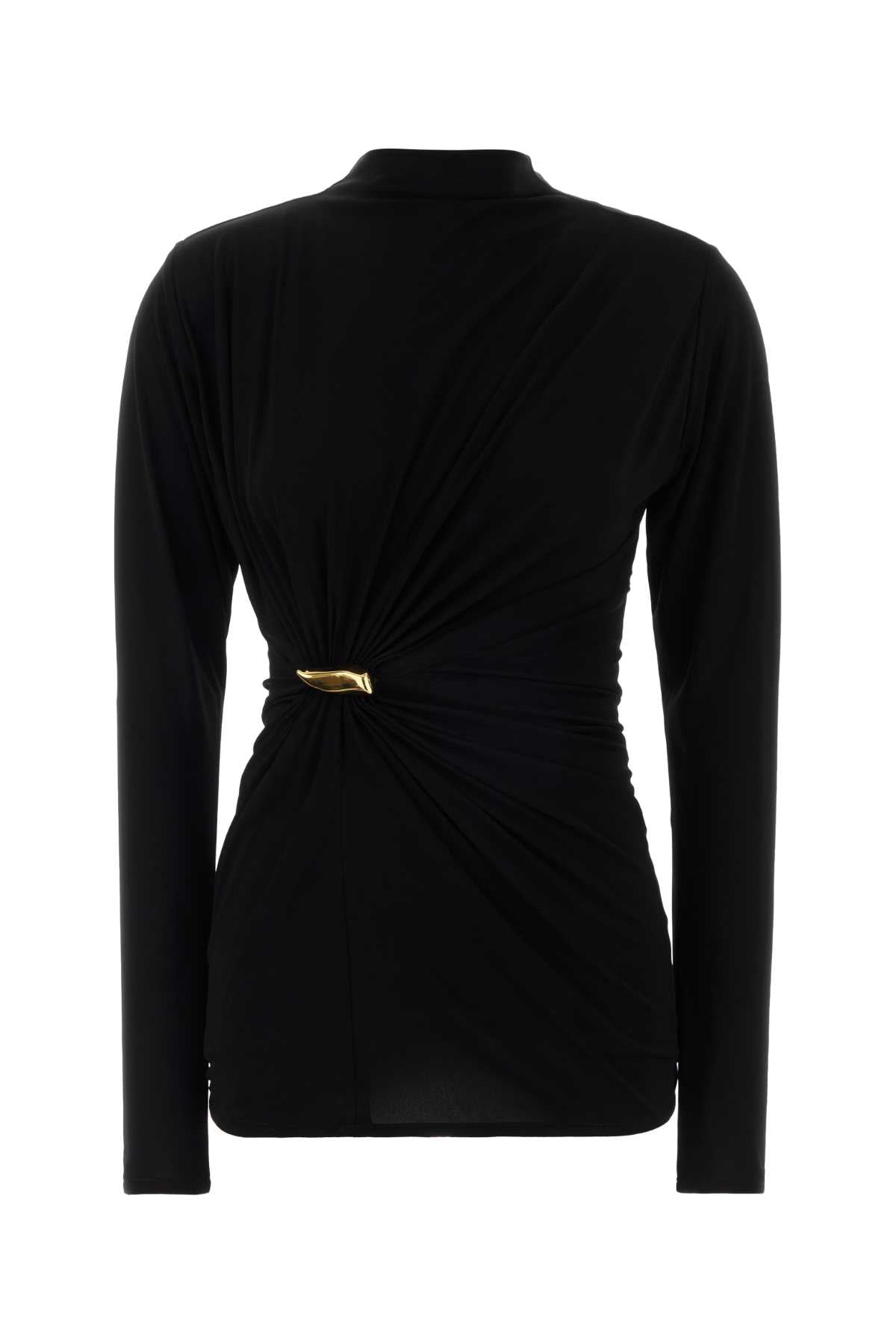 Bottega Veneta Women Black Crepe Top BOTTEGA VENETA