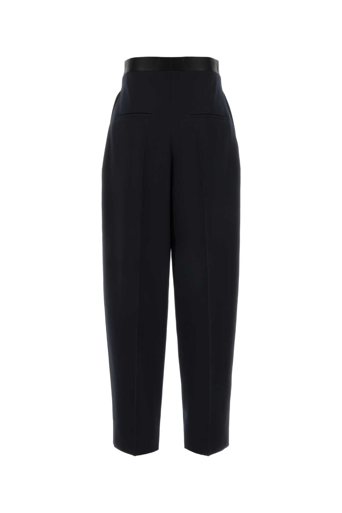 Bottega Veneta Women Midnight Blue Wool Wide-Leg Pant BOTTEGA VENETA