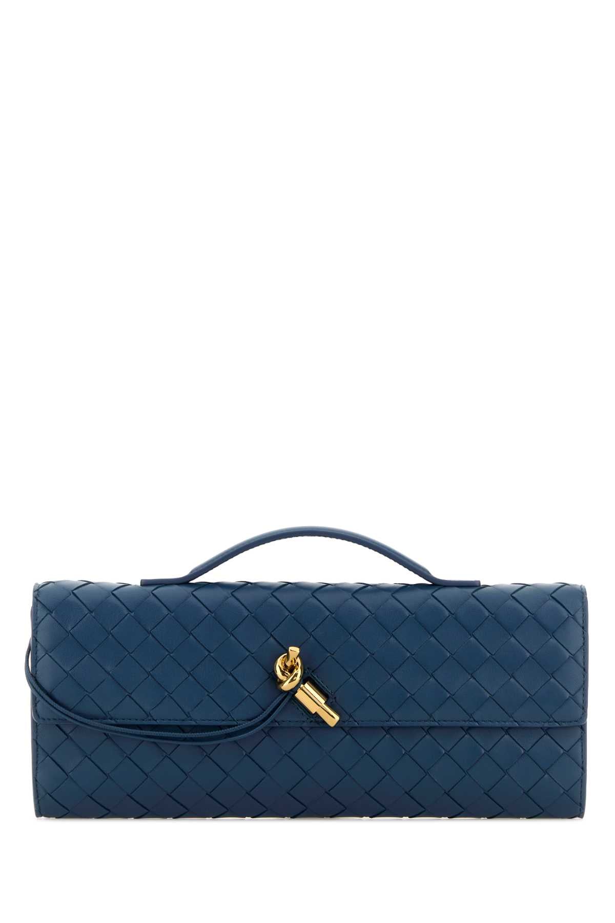 Bottega Veneta Women Navy Blue Leather Andiamo Handbag BOTTEGA VENETA
