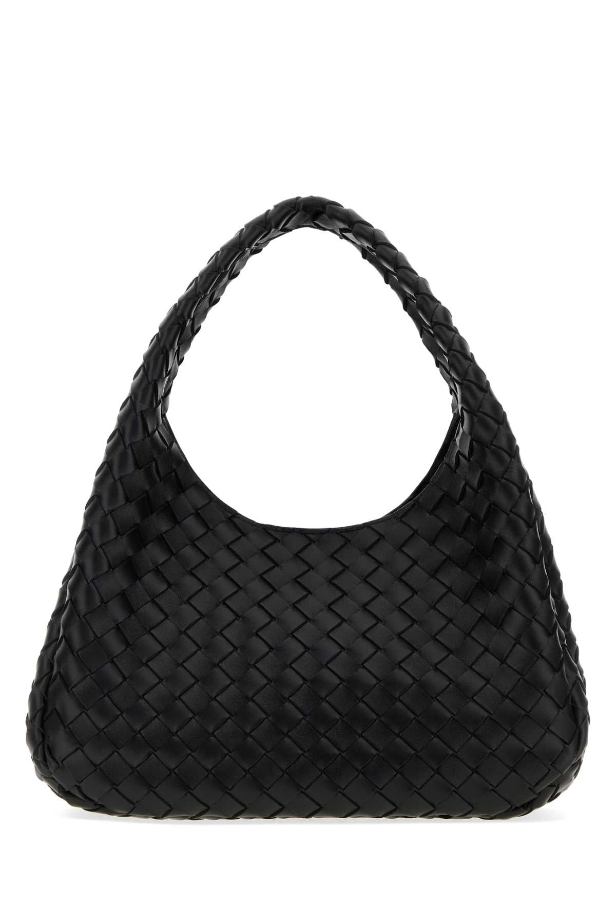 Bottega Veneta Women Black Leather Campana Shoulder Bag BOTTEGA VENETA