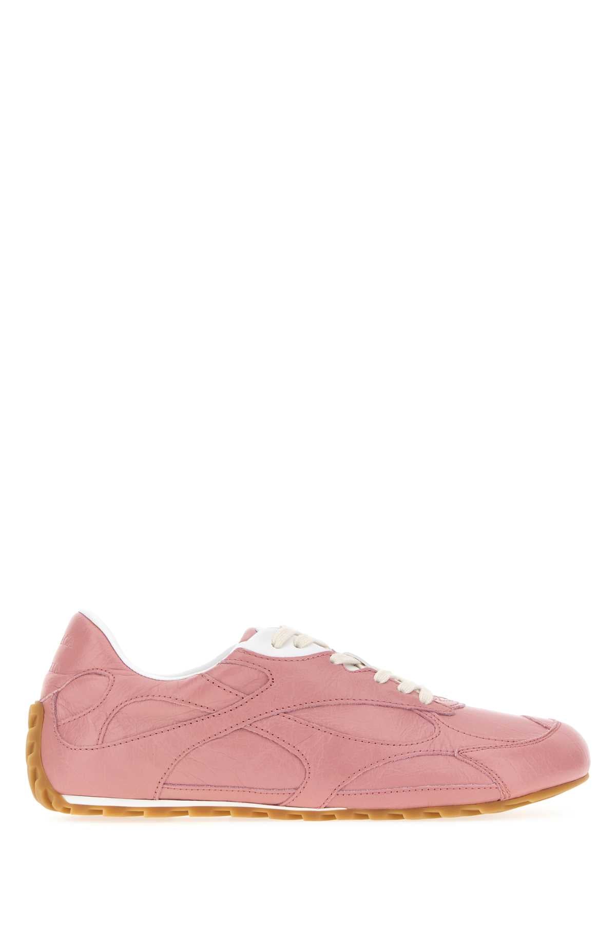 Bottega Veneta Women Pink Leather Orbit Flash Sneakers BOTTEGA VENETA