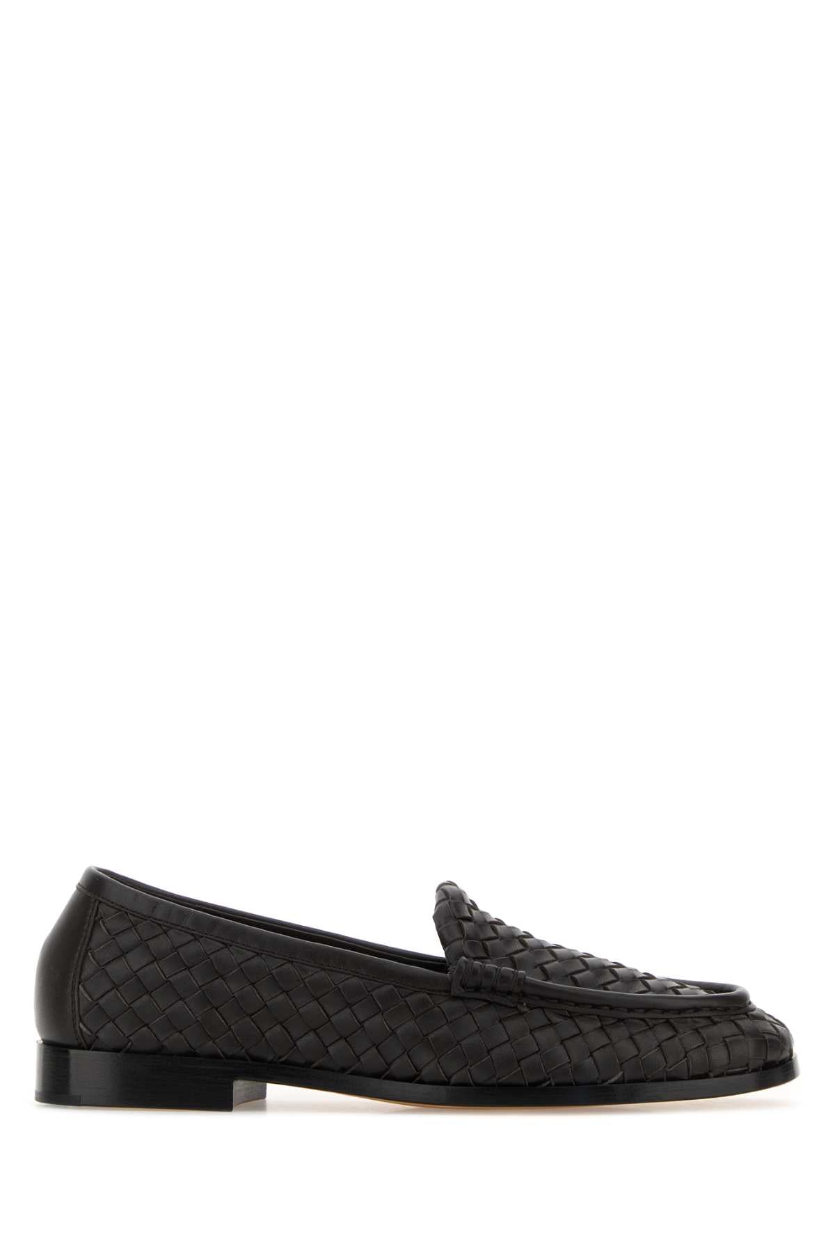 Bottega Veneta Women Dark Brown Leather Silenzio Loafers BOTTEGA VENETA