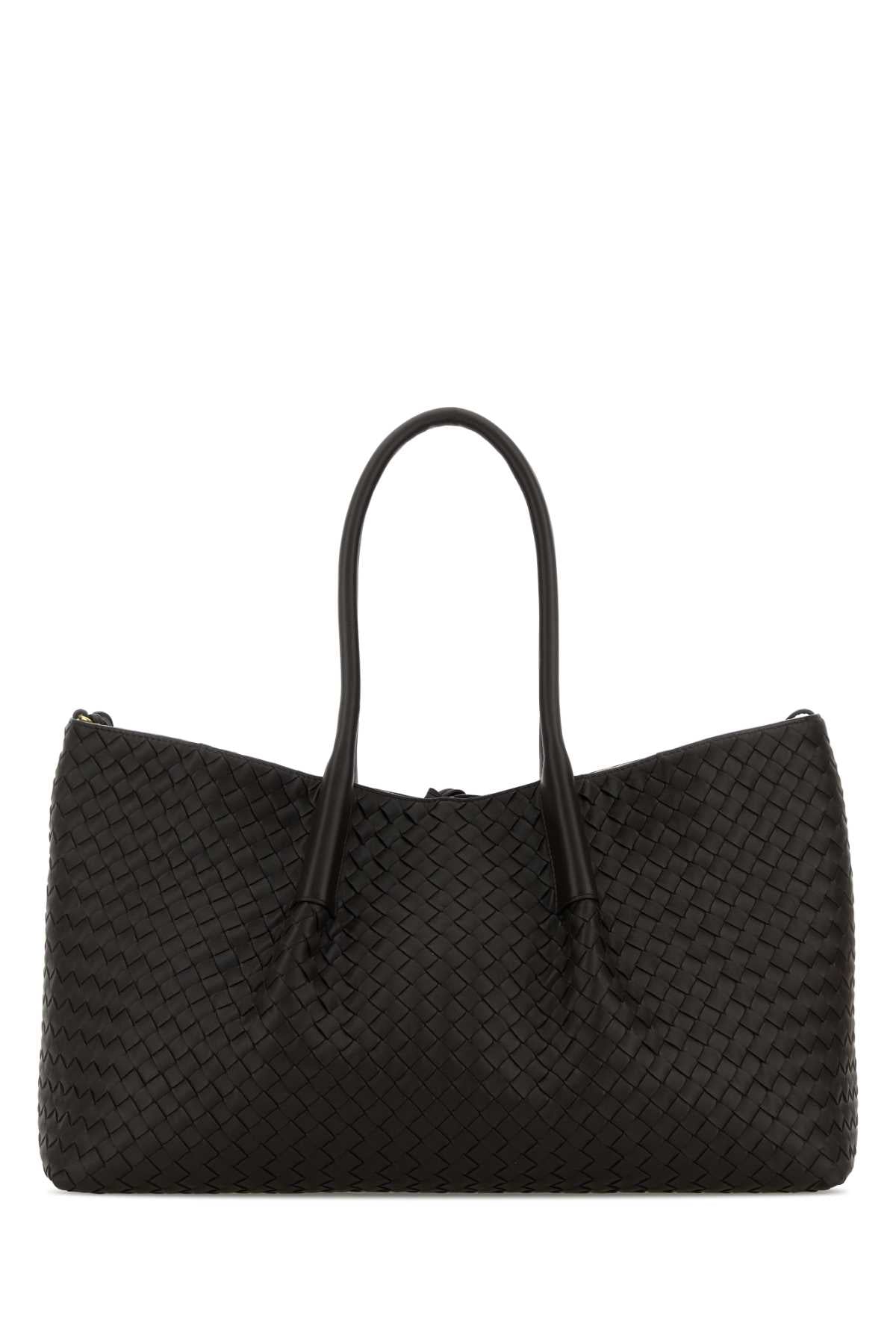 Bottega Veneta Women Black Leather Pinacoteca Shopping Bag BOTTEGA VENETA