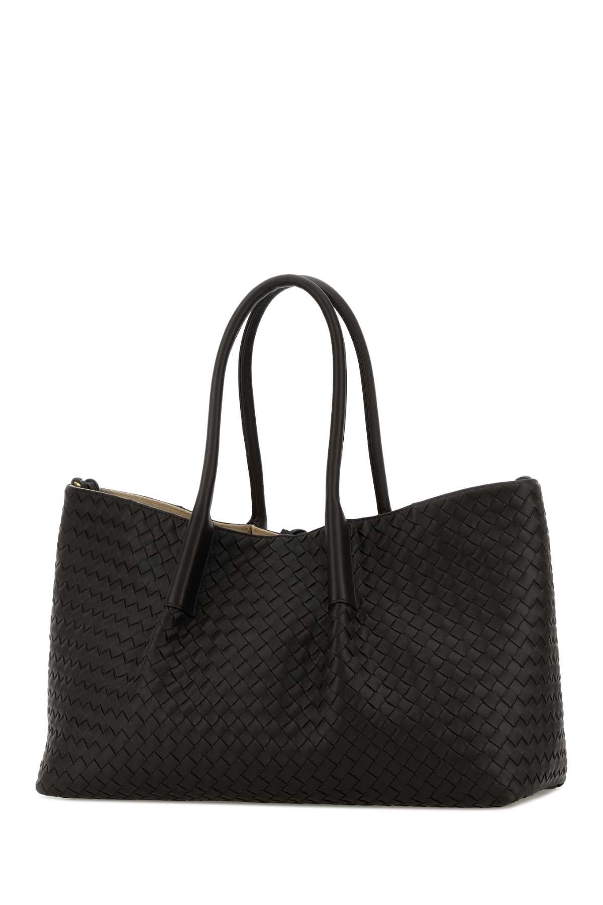 Bottega Veneta Women Black Leather Pinacoteca Shopping Bag BOTTEGA VENETA