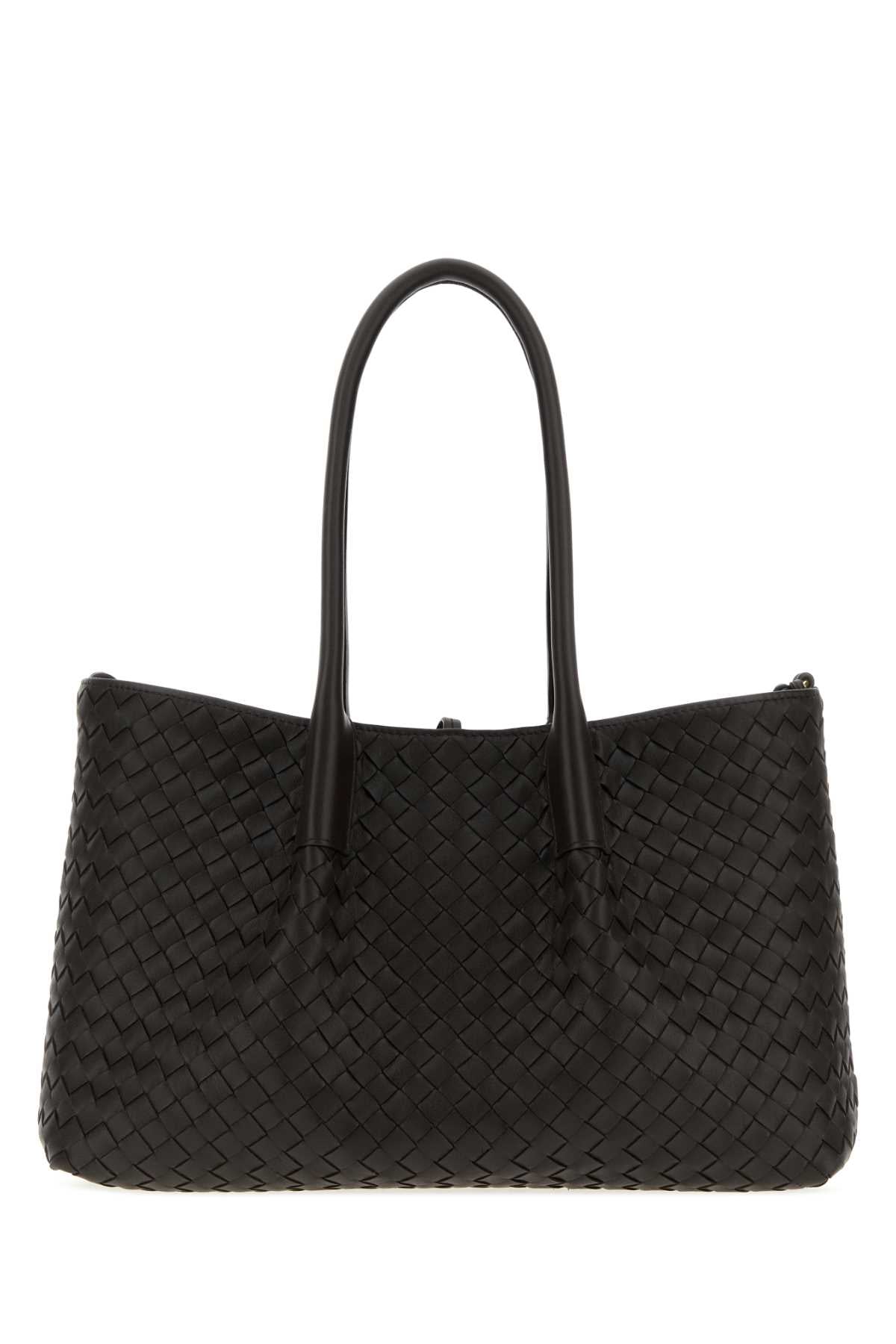 Bottega Veneta Women Dark Brown Leather Pinacoteca Reversible Shopping Bag BOTTEGA VENETA