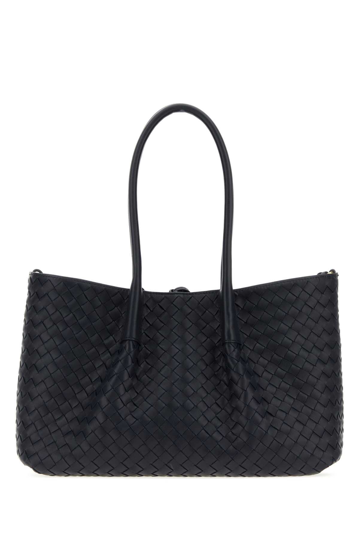 Bottega Veneta Women Midnight Blue Leather Pinacoteca Reversible Shopping Bag BOTTEGA VENETA