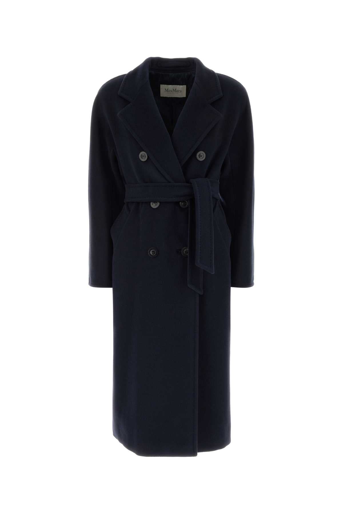 Max Mara Women Navy Blue Wool Blend Madame Coat MAX MARA