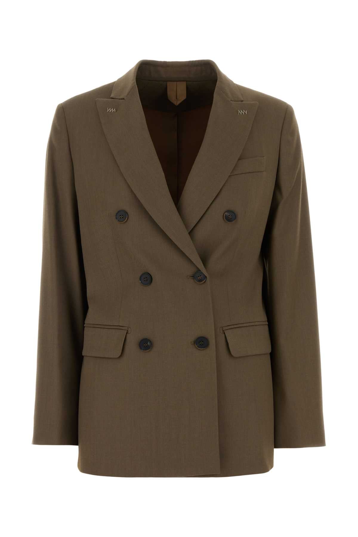 Max Mara Women Sage Green Wool Unione Blazer MAX MARA
