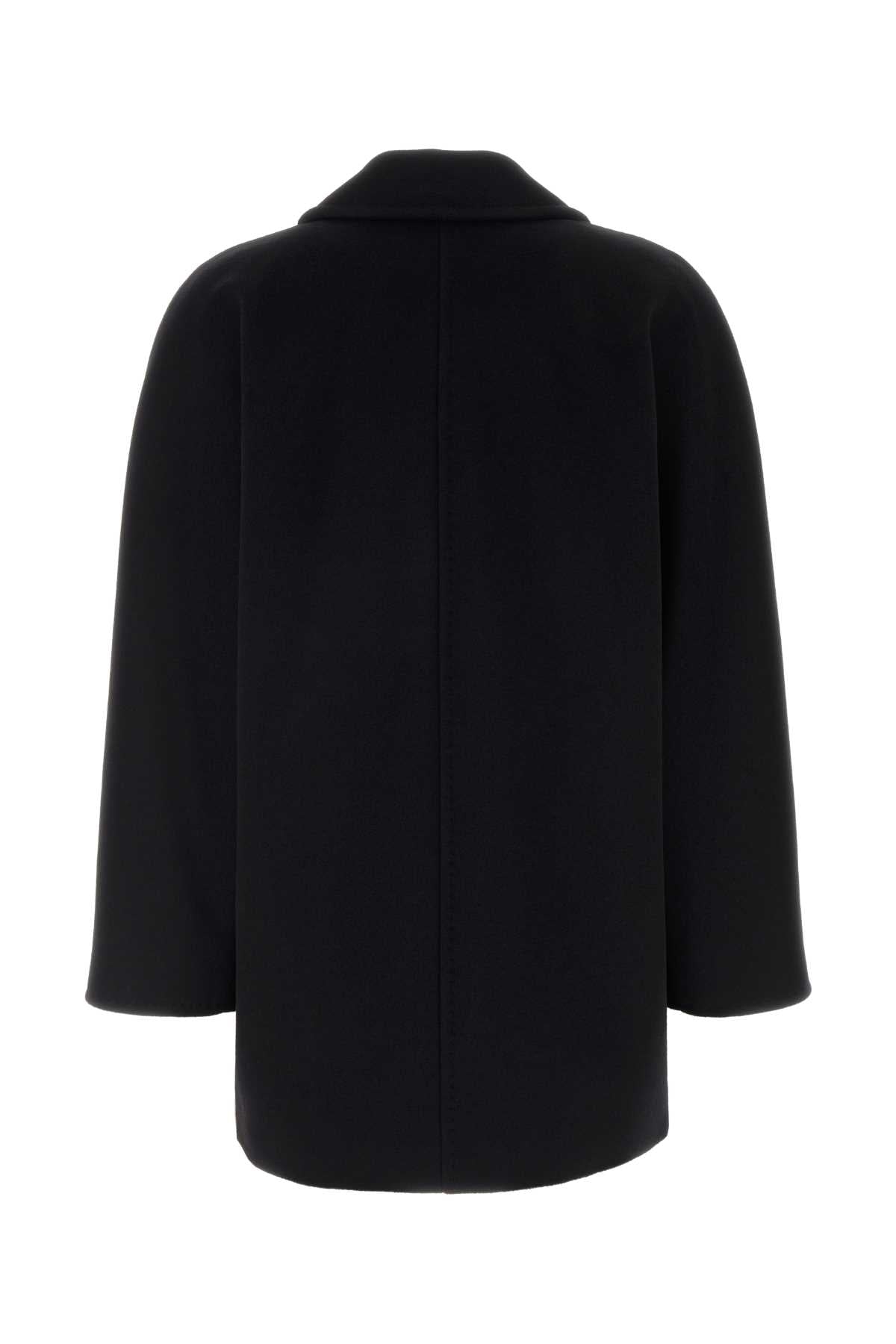 Max Mara Women Black Wool Blend Rebus Coat MAX MARA