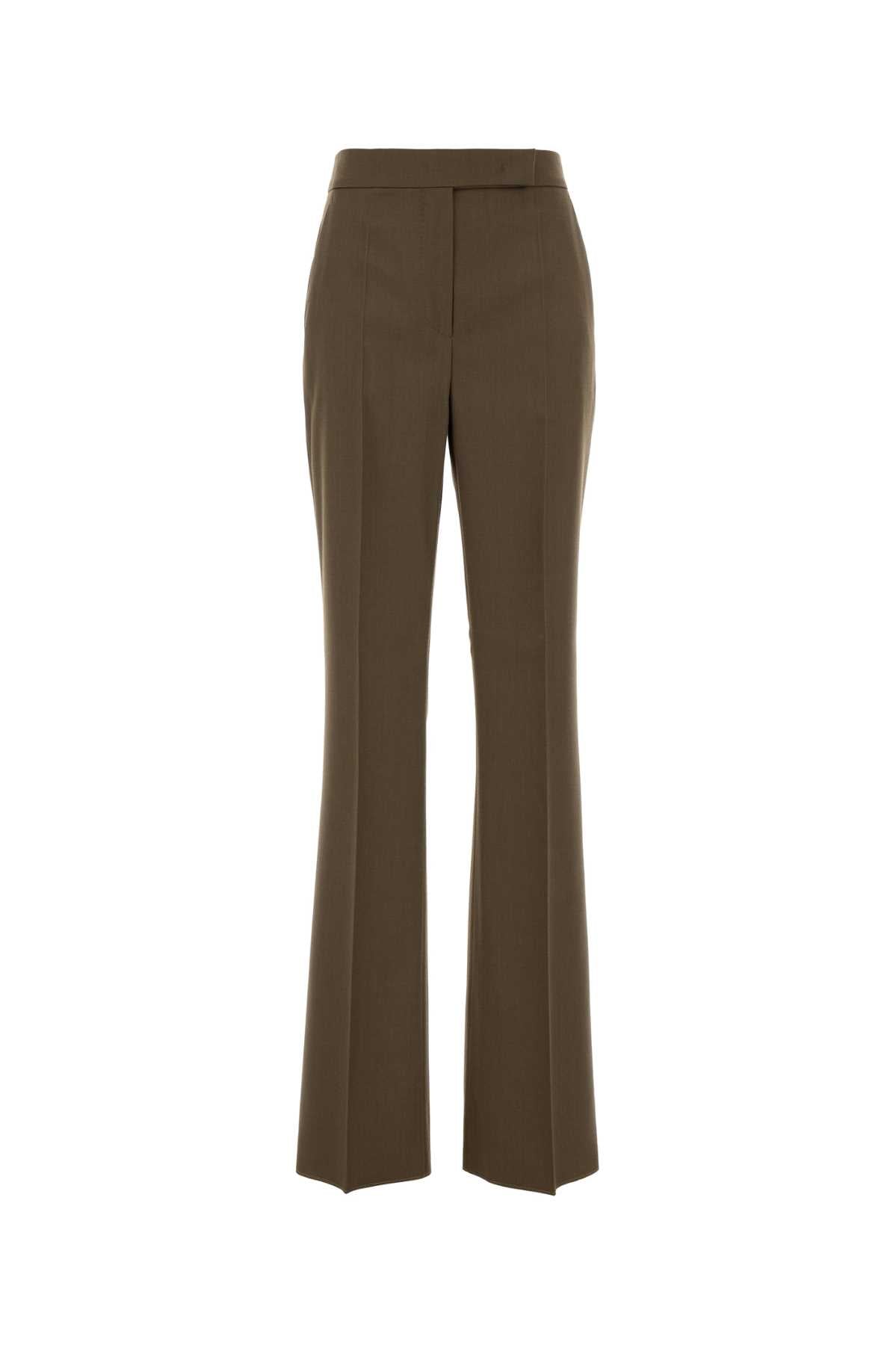 Max Mara Women Khaki Wool Calte Pant MAX MARA