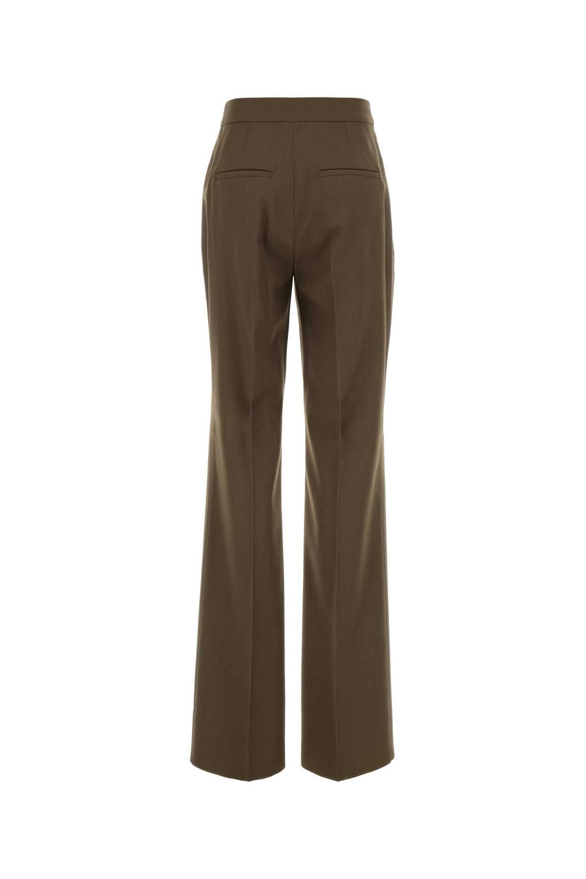 Max Mara Women Khaki Wool Calte Pant MAX MARA
