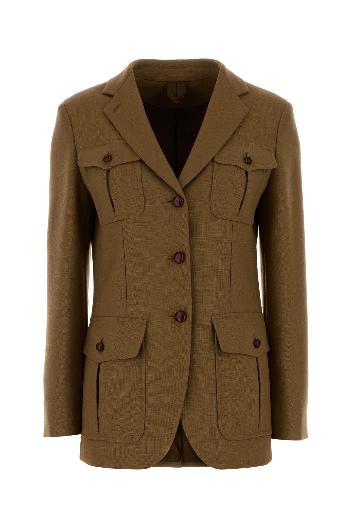 Max Mara Women Camel Wool Locusta Blazer MAX MARA