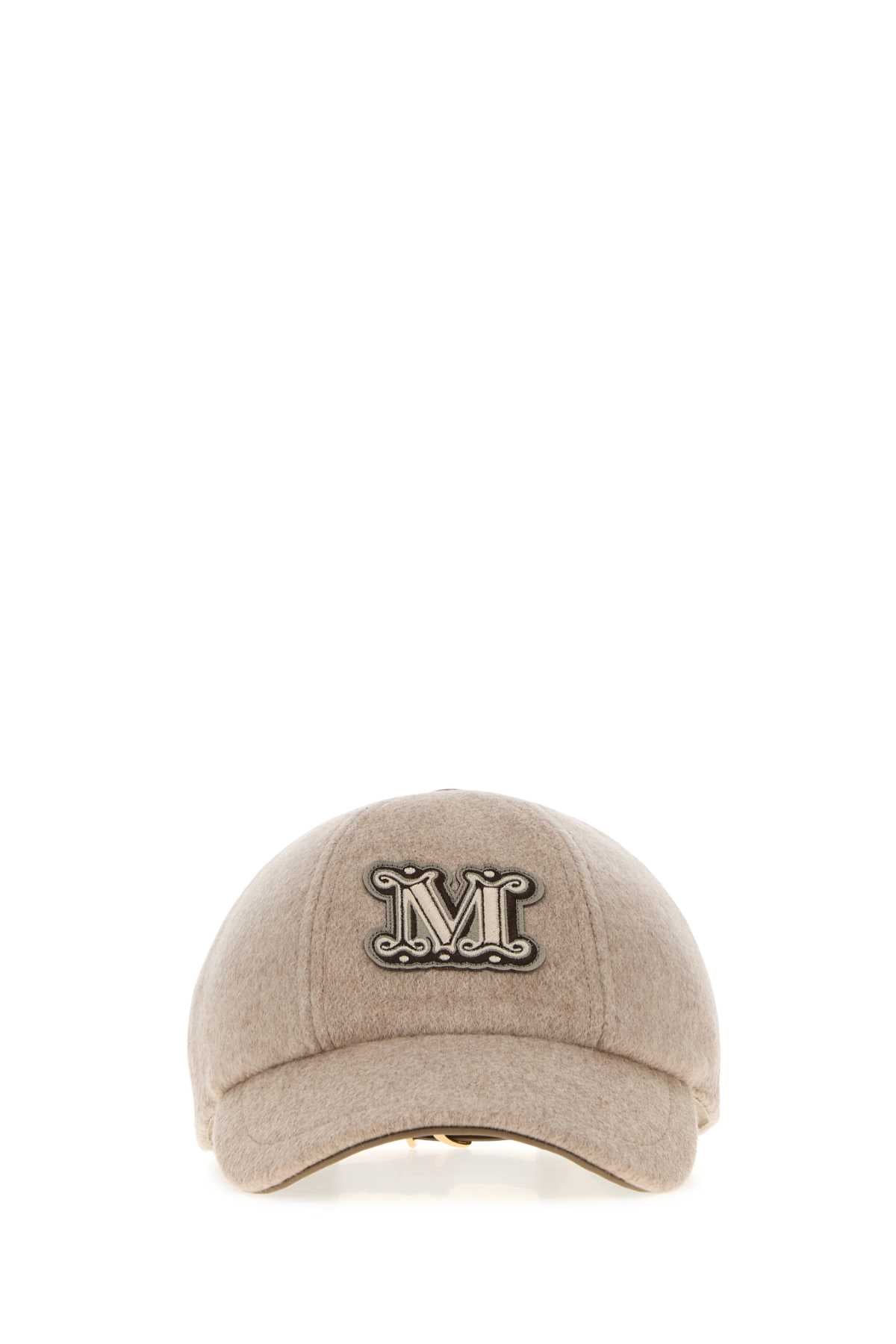 Max Mara Women Cappuccino Cashmere Ordine Baseball Cap MAX MARA