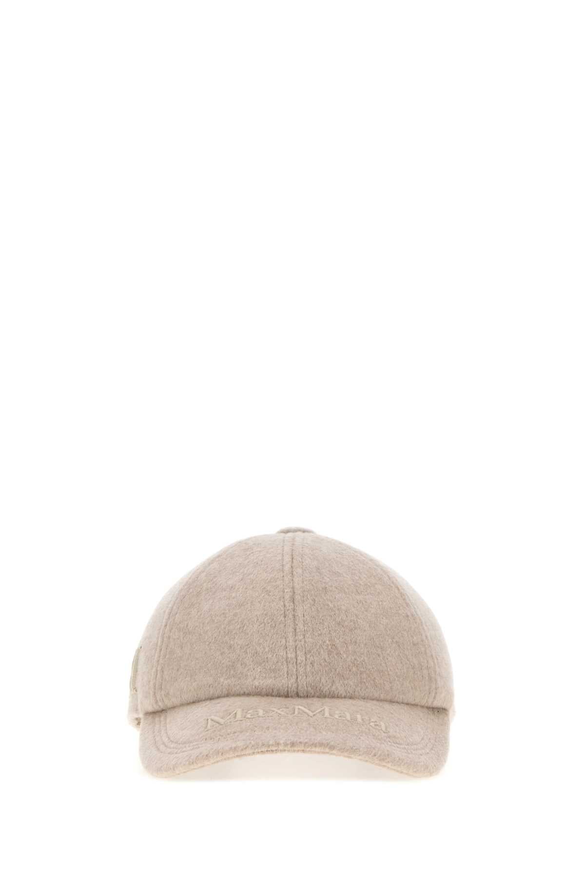 Max Mara Women Cappuccino Cashmere Lancia Baseball Cap MAX MARA