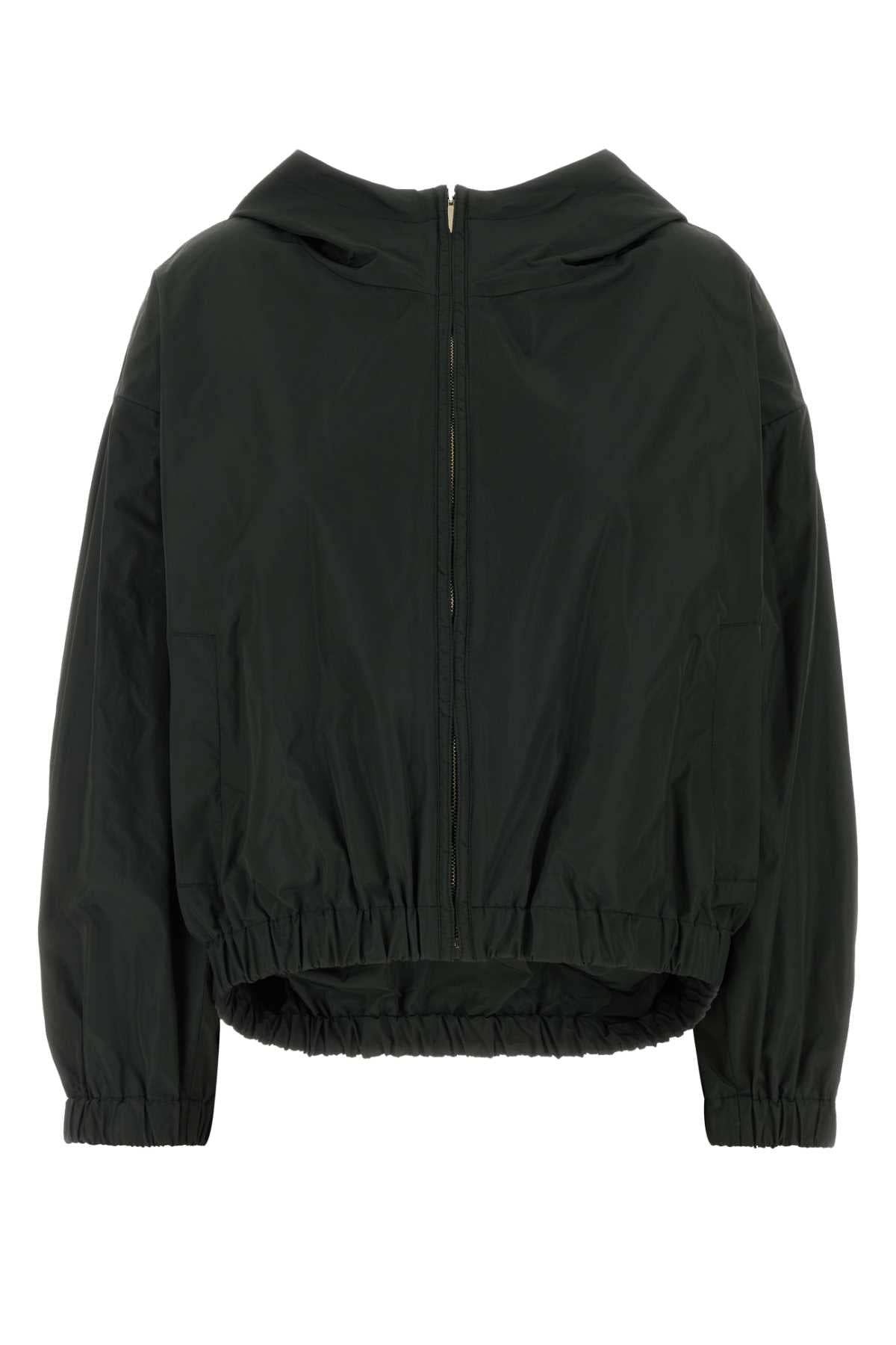 S Maxmara Women Bottle Green Polyester Eliseo Bomber Jacket S MAX MARA