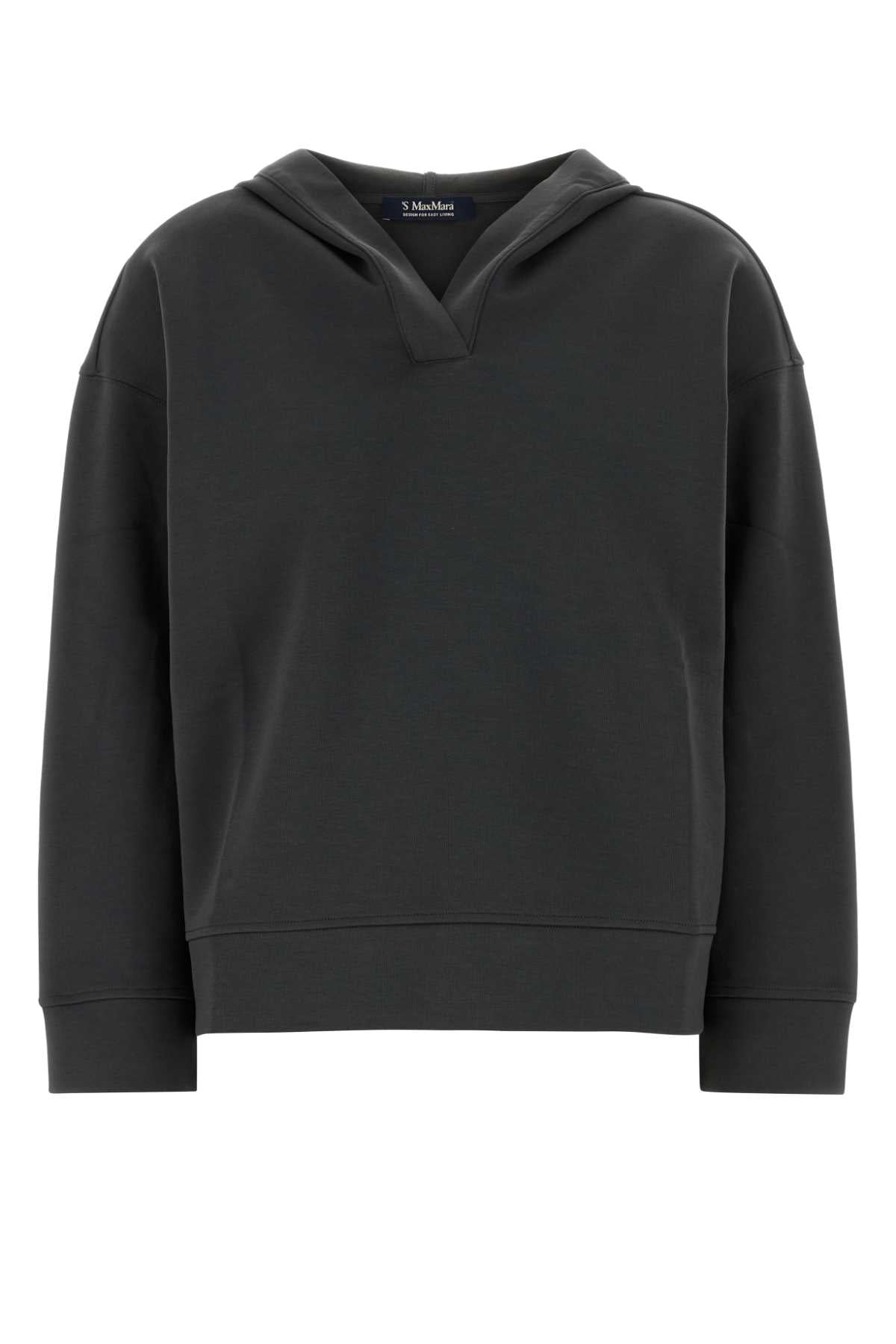 S Maxmara Women Dark Grey Cotton Blend Buona Sweatshirt S MAX MARA