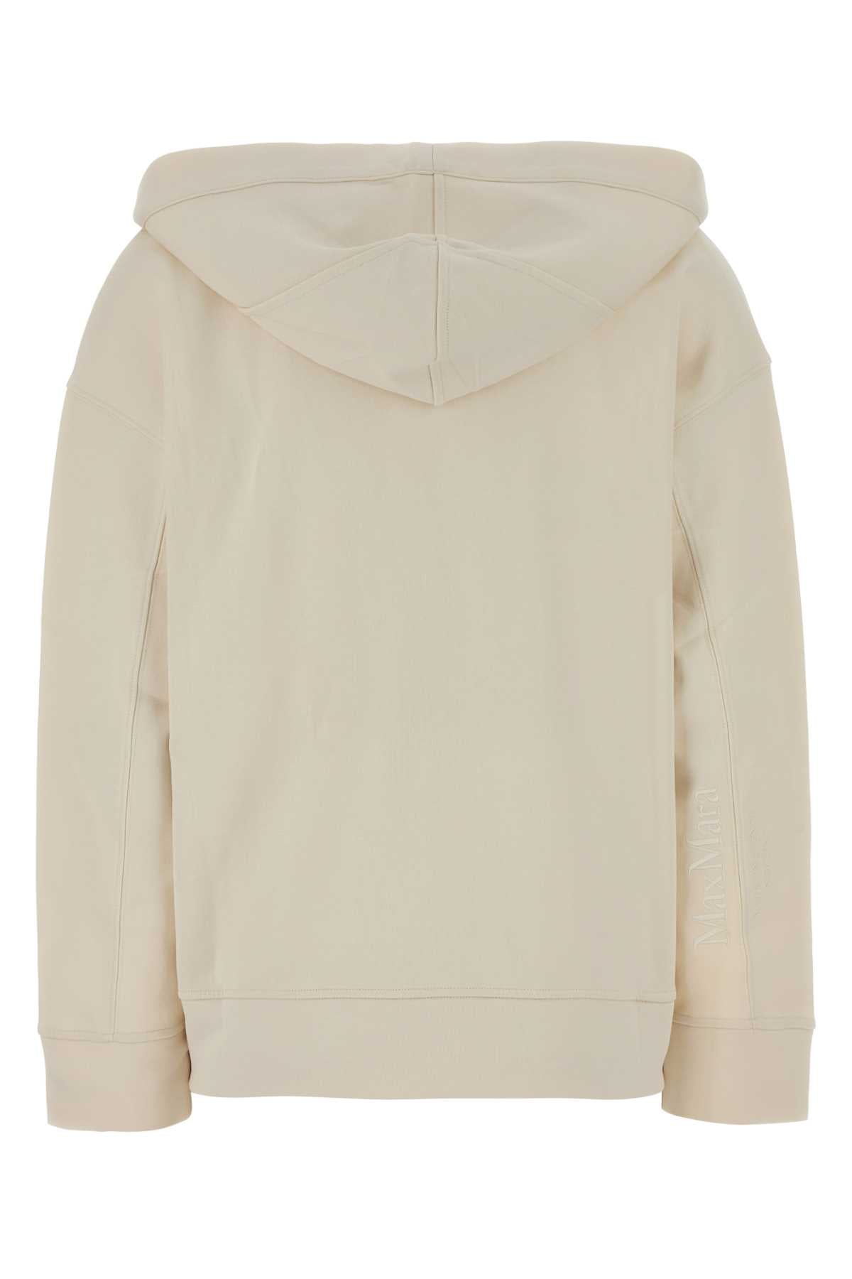 S Maxmara Women Ivory Cotton Blend Buona Sweatshirt S MAX MARA