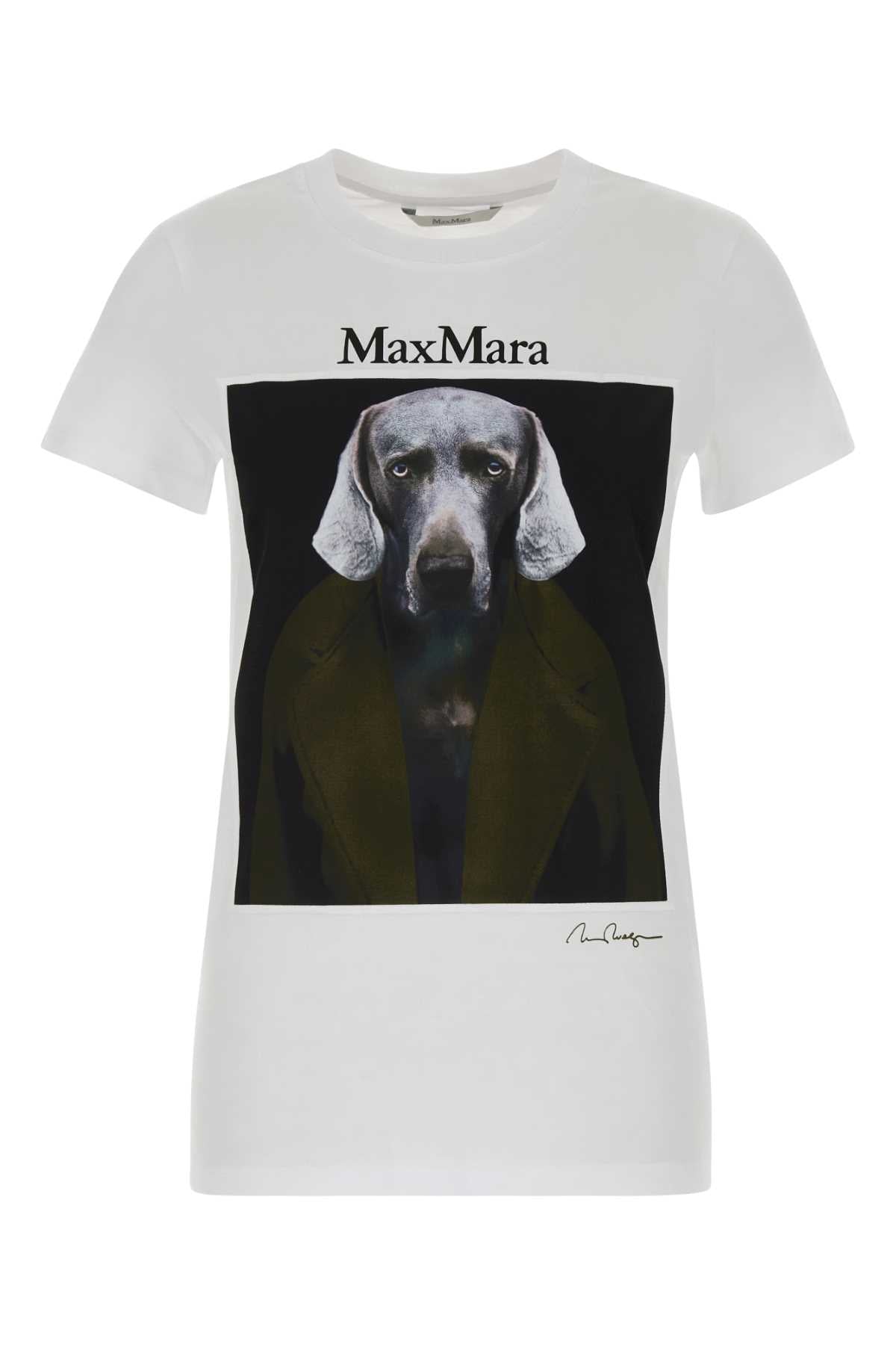Max Mara Women White Cotton Calca T-Shirt MAX MARA