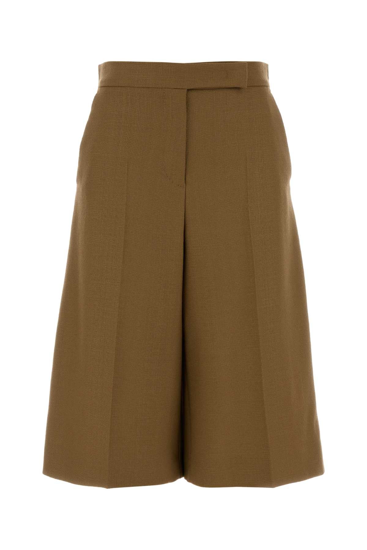 Max Mara Women Biscuit Wool Superbo Bermuda Shorts MAX MARA