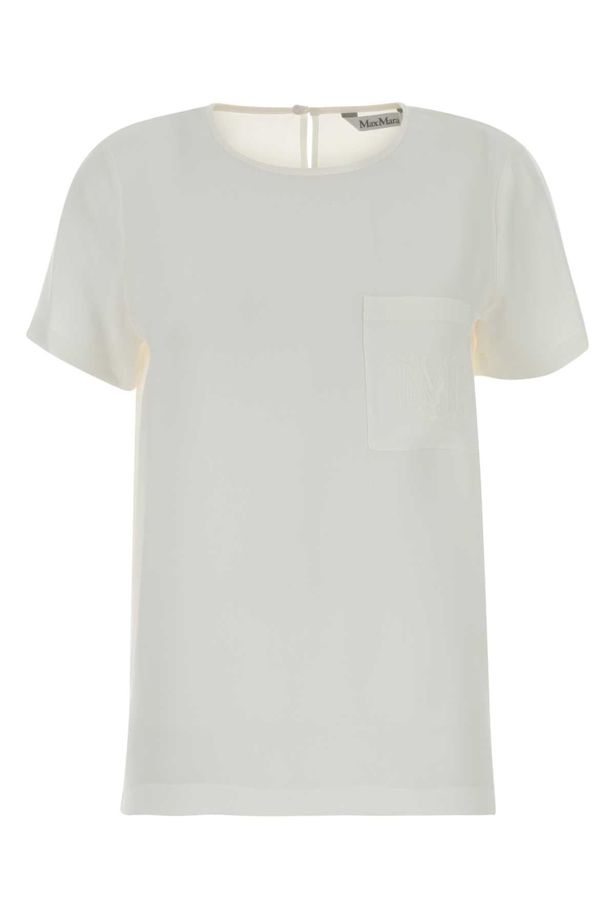 Max Mara Women White Silk Pagano T-Shirt MAX MARA