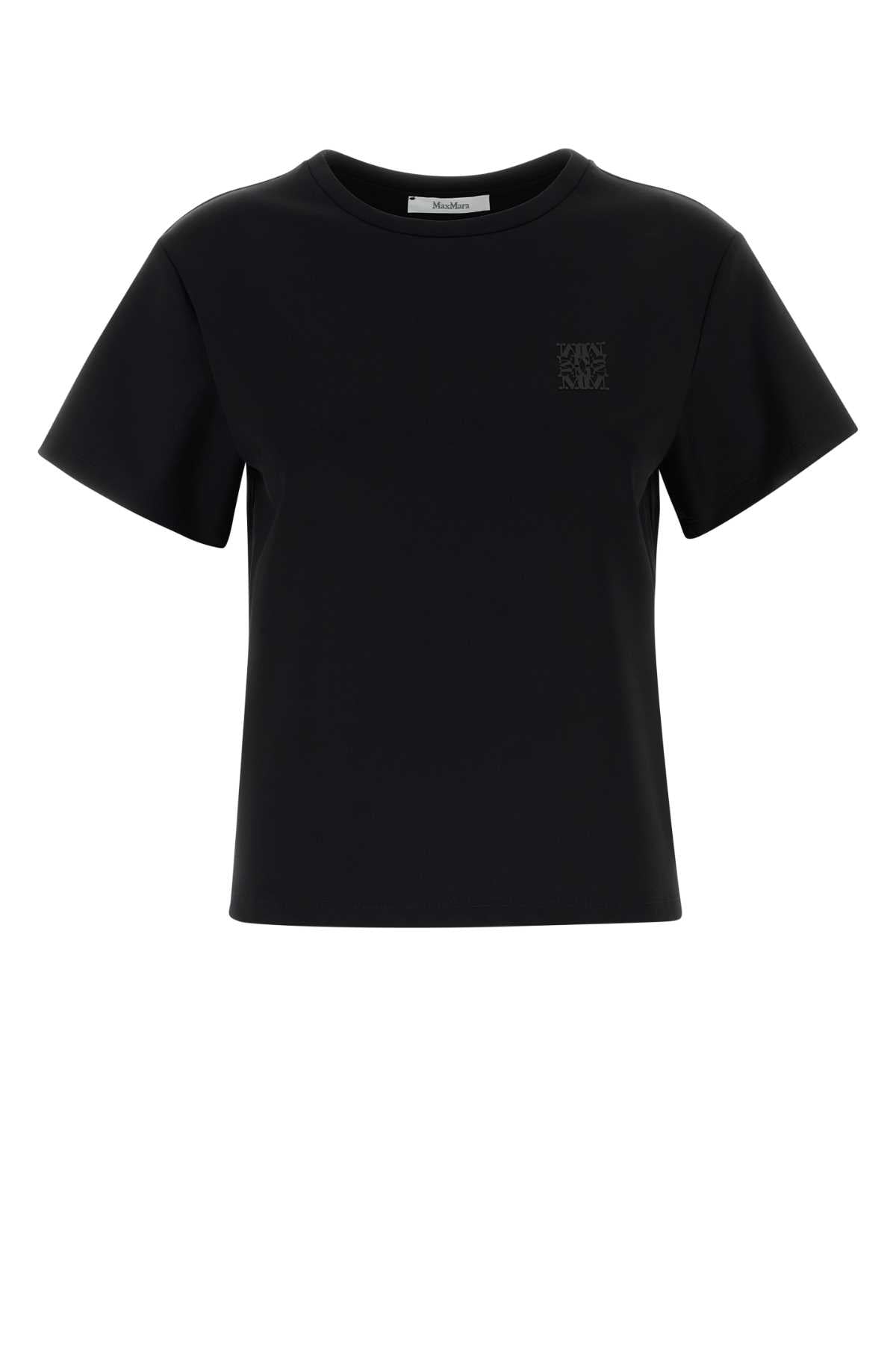 Max Mara Women Black Stretch Jersey Quagga T-Shirt MAX MARA