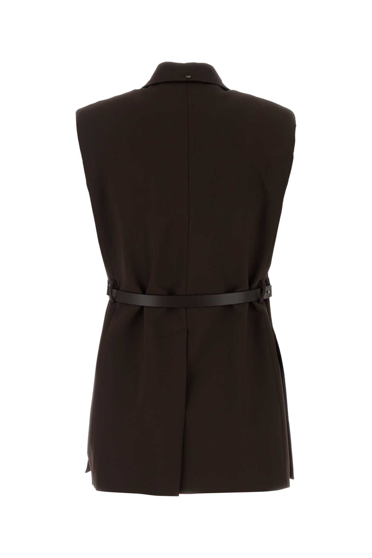 Sportmax Women Brown Stretch Viscose Gettone Vest SPORTMAX