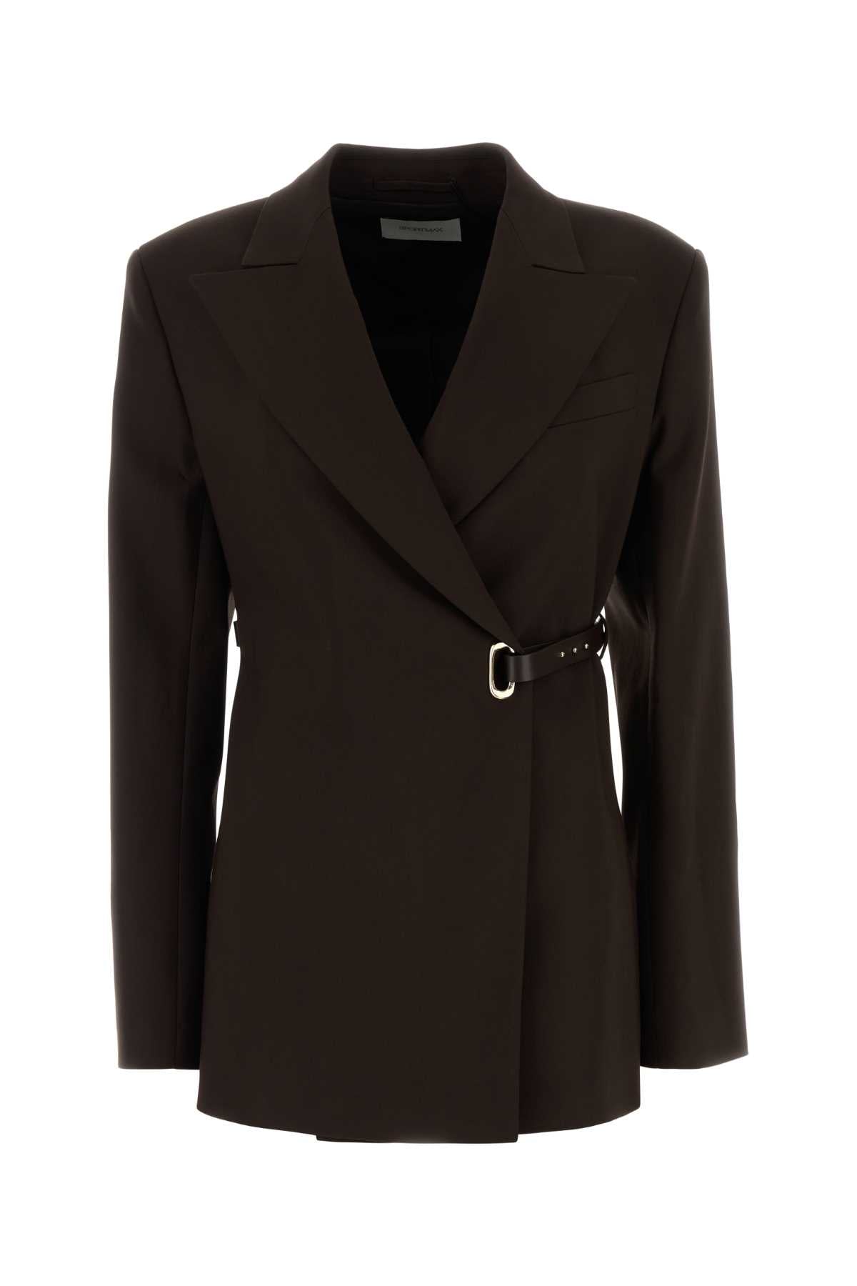 Sportmax Women Brown Stretch Viscose Cinta Blazer SPORTMAX