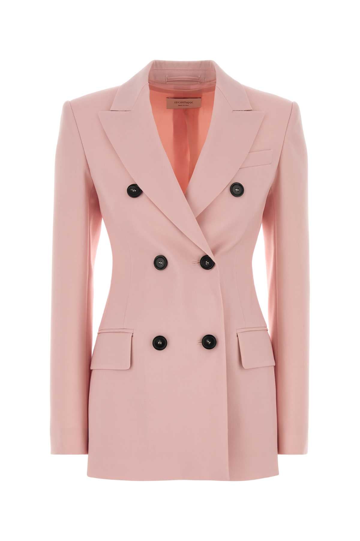 Sportmax Women Pink Wool Adamo Blazer SPORTMAX