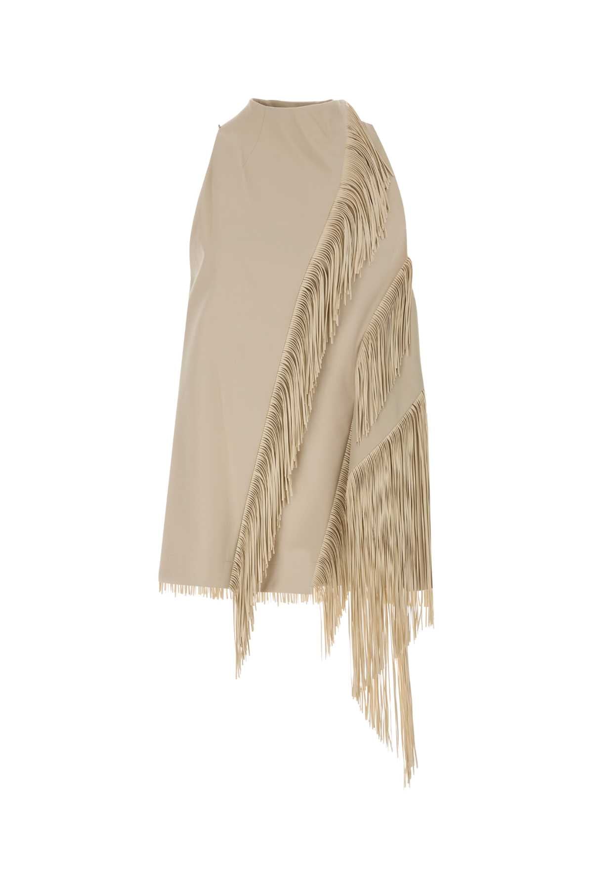 Sportmax Women Beige Cotton Danzatore Mini Dress SPORTMAX