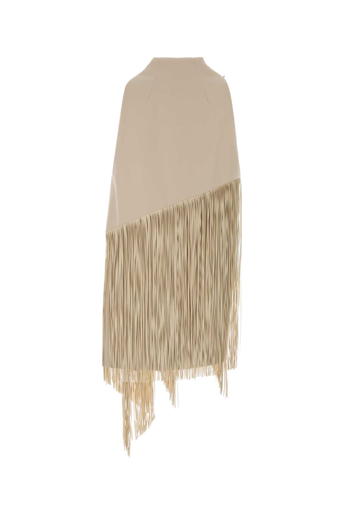 Sportmax Women Beige Cotton Danzatore Mini Dress SPORTMAX