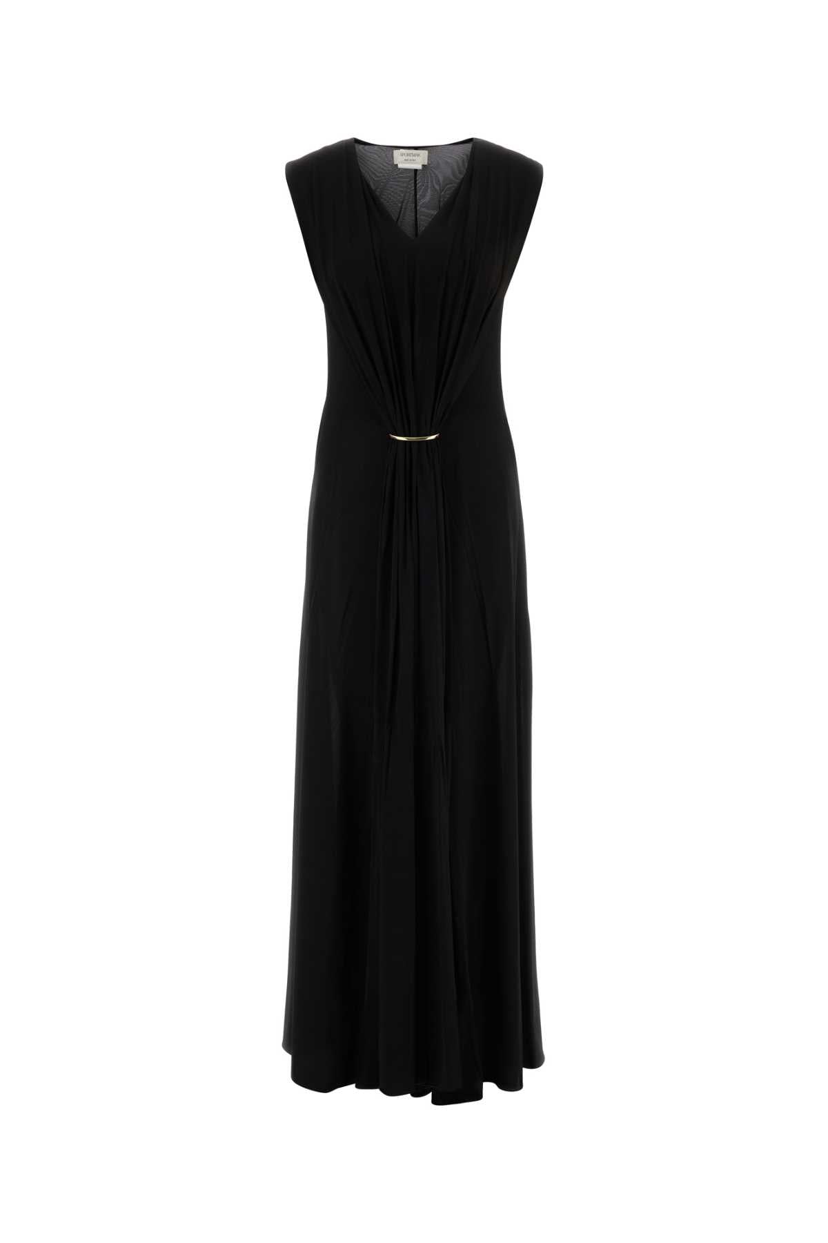 Sportmax Women Black Stretch Viscose Fervida Dress SPORTMAX