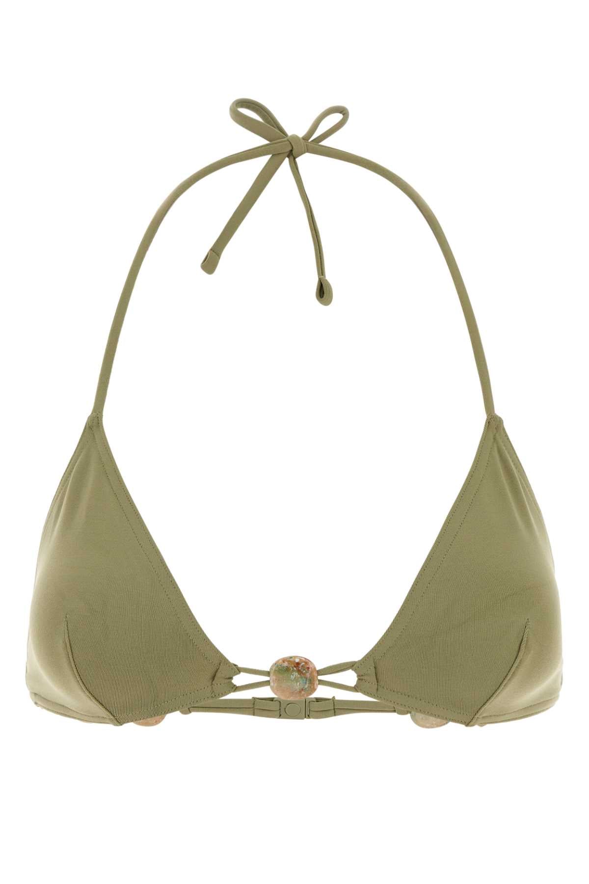 Eres Women Sage Green Stretch Nylon Alva Bikini Top ERES