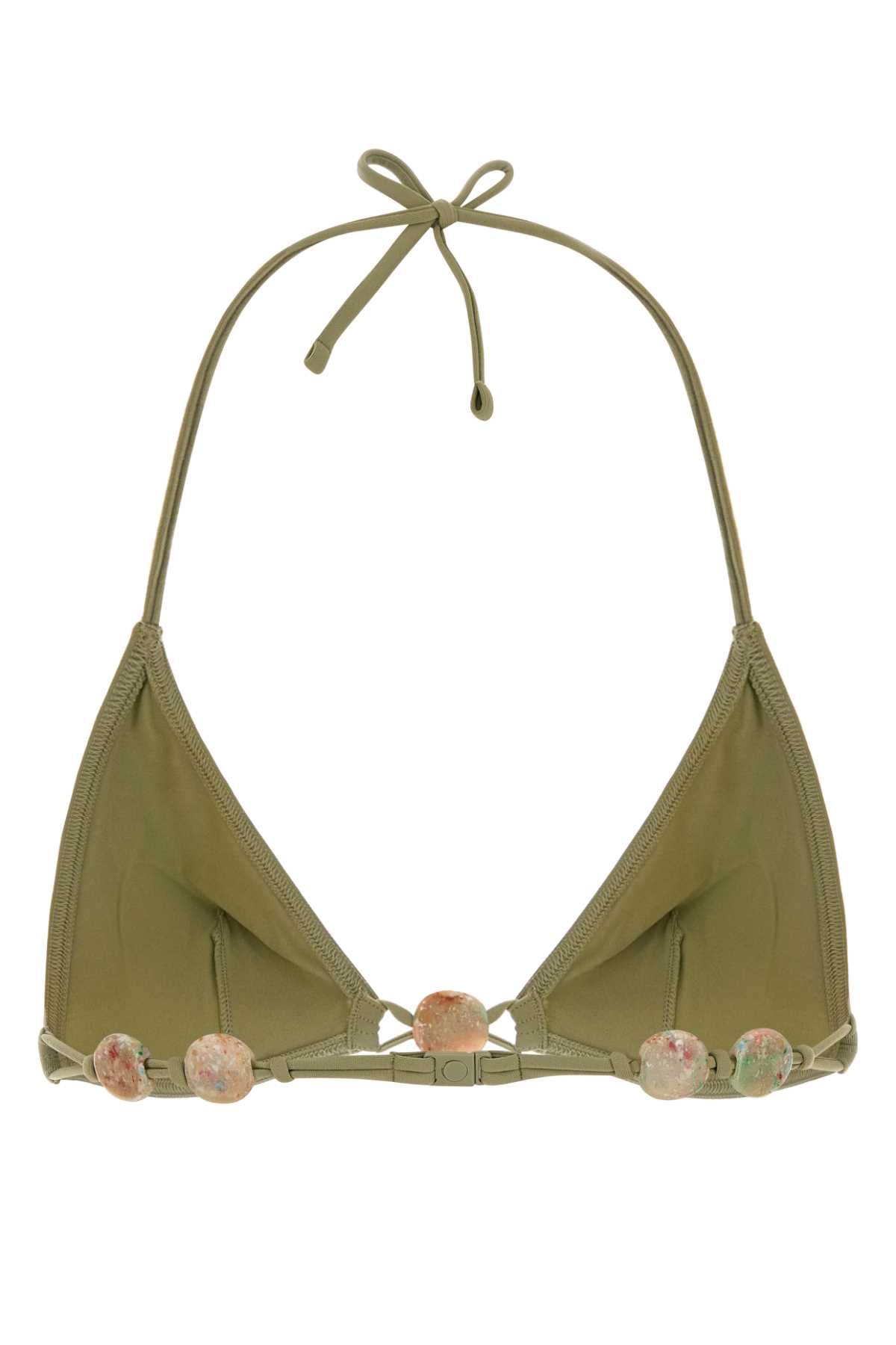Eres Women Sage Green Stretch Nylon Alva Bikini Top ERES