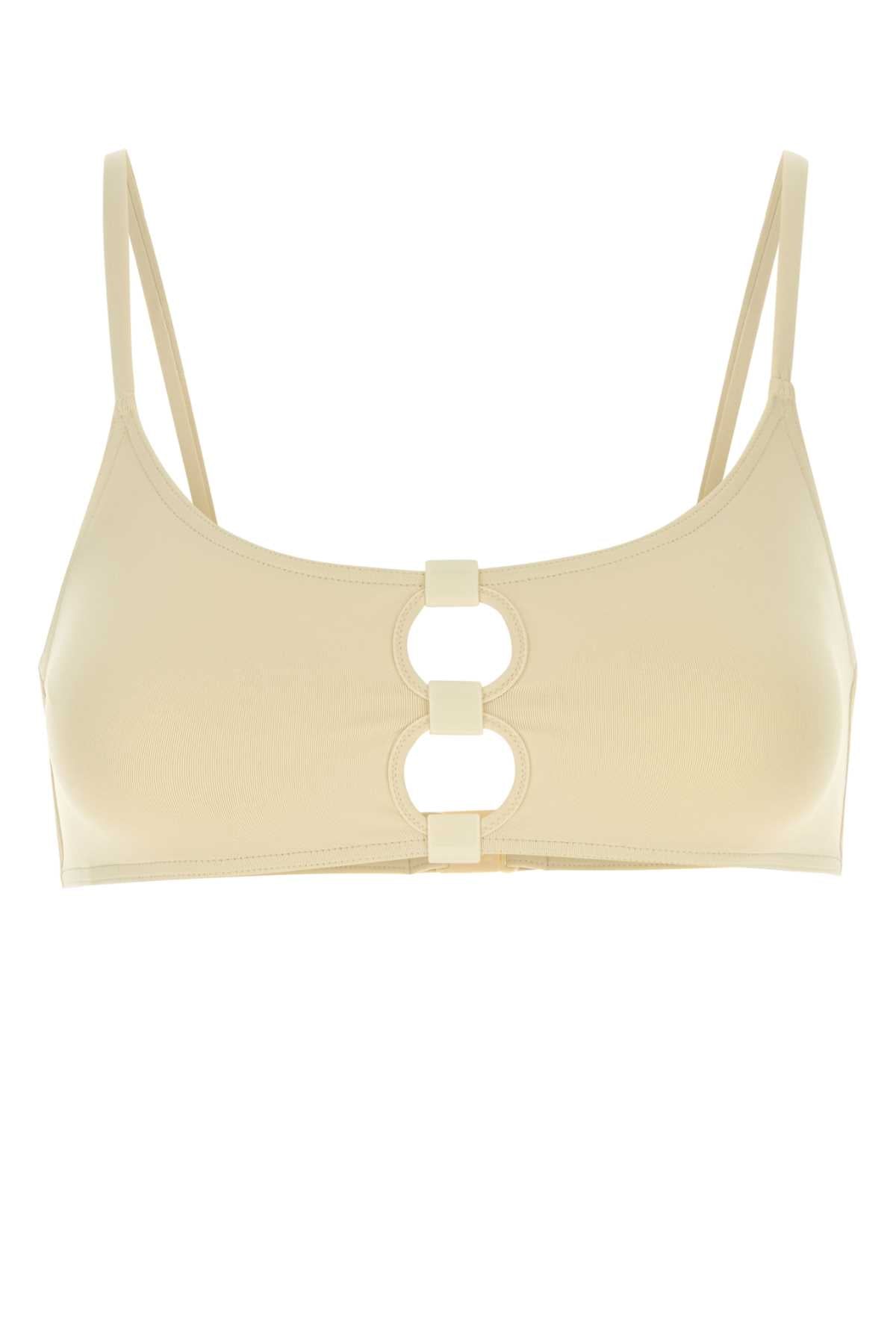 Eres Women Ivory Stretch Nylon Bloom Biniki Top ERES