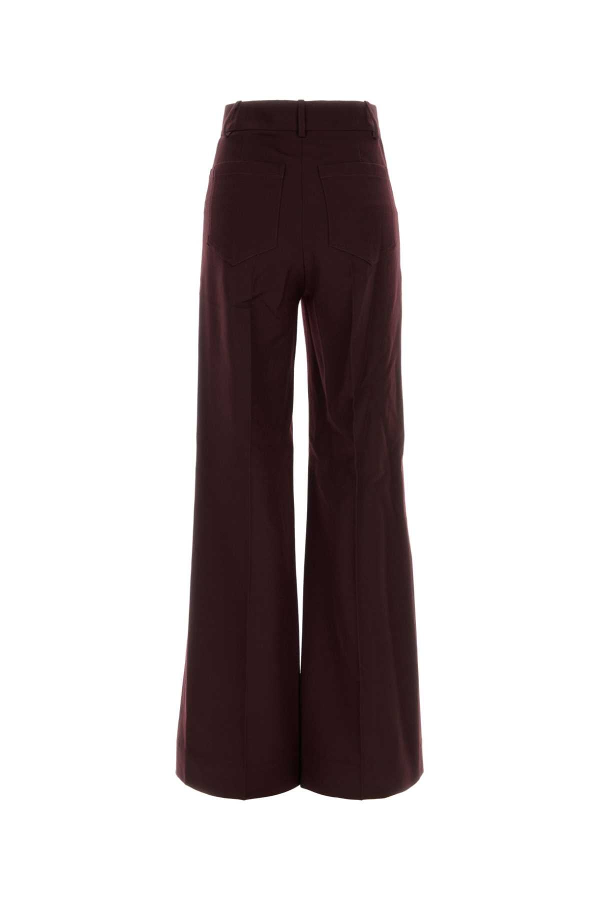 Victoria Beckham Women Aubergine Wool Alina Wide-Leg Pant VICTORIA BECKHAM