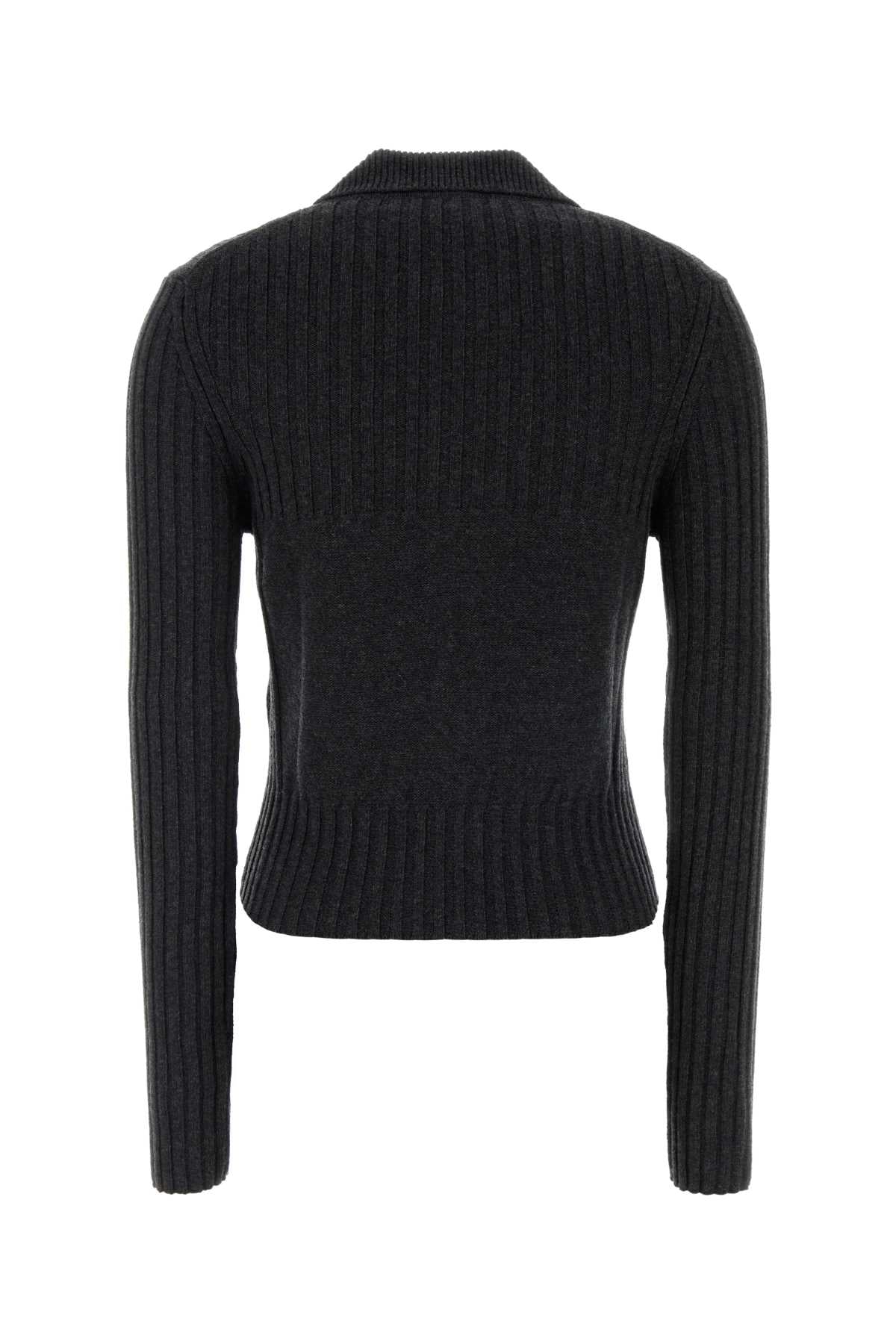 Victoria Beckham Women Graphite Wool Blend Cardigan VICTORIA BECKHAM