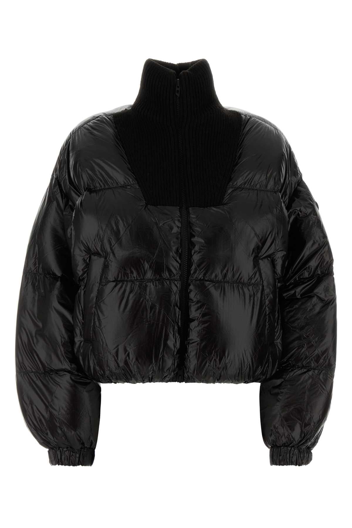 Diesel Women Black Nylon Down Jacket DIESEL