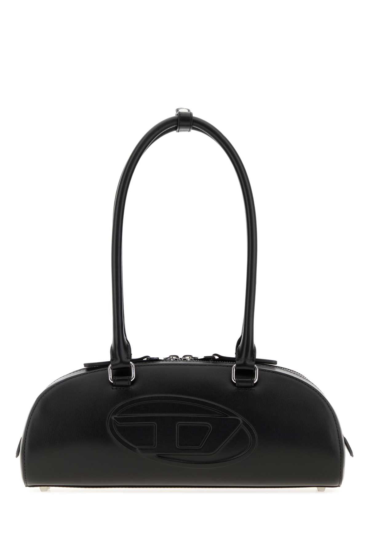 Diesel Men Black Leather 1Dr Dome Shoulder Bag DIESEL