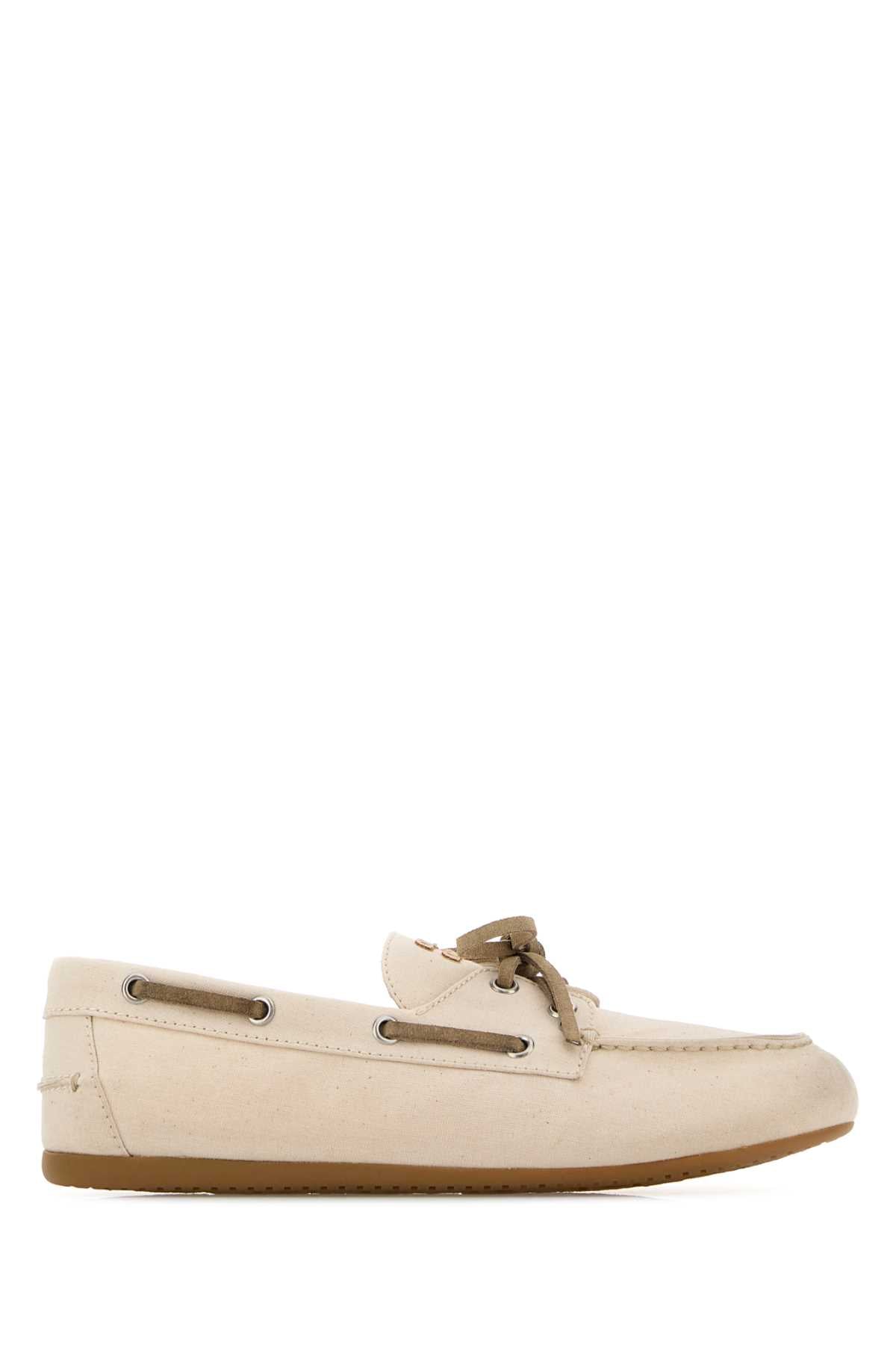 Miu Miu Women Ivory Canvas Loafers