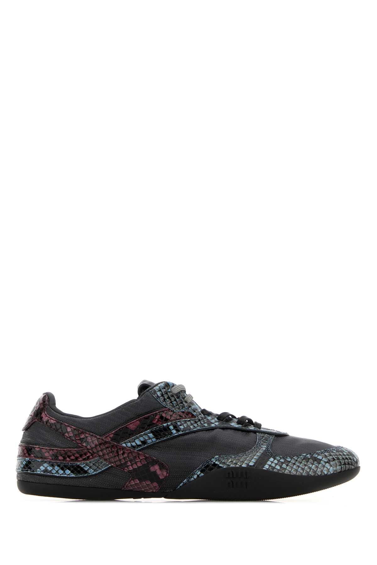 Miu Miu Women Multicolor Fabric And Leather Sneakers MIU MIU