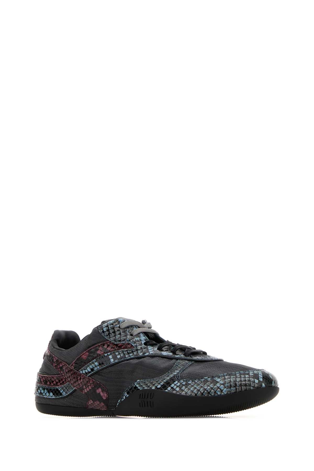 Miu Miu Women Multicolor Fabric And Leather Sneakers MIU MIU