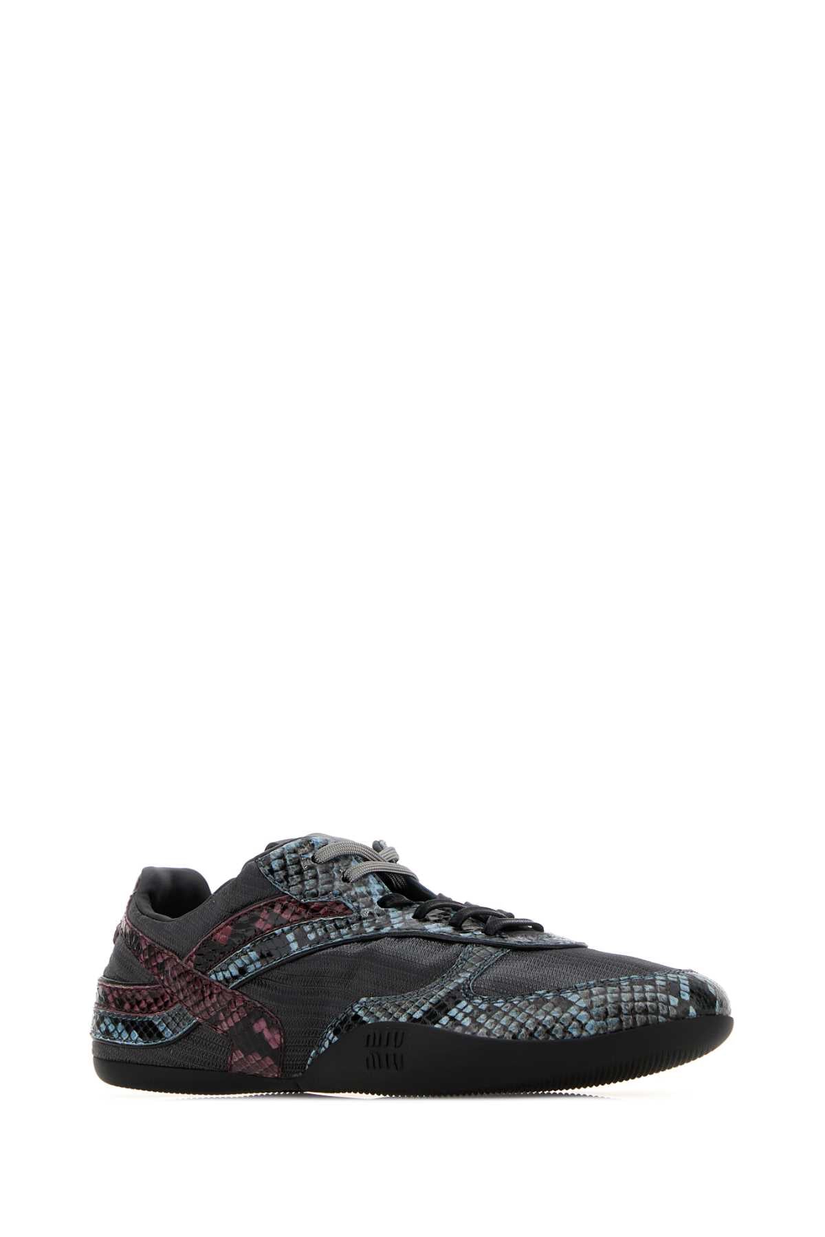Miu Miu Women Multicolor Fabric And Leather Sneakers MIU MIU