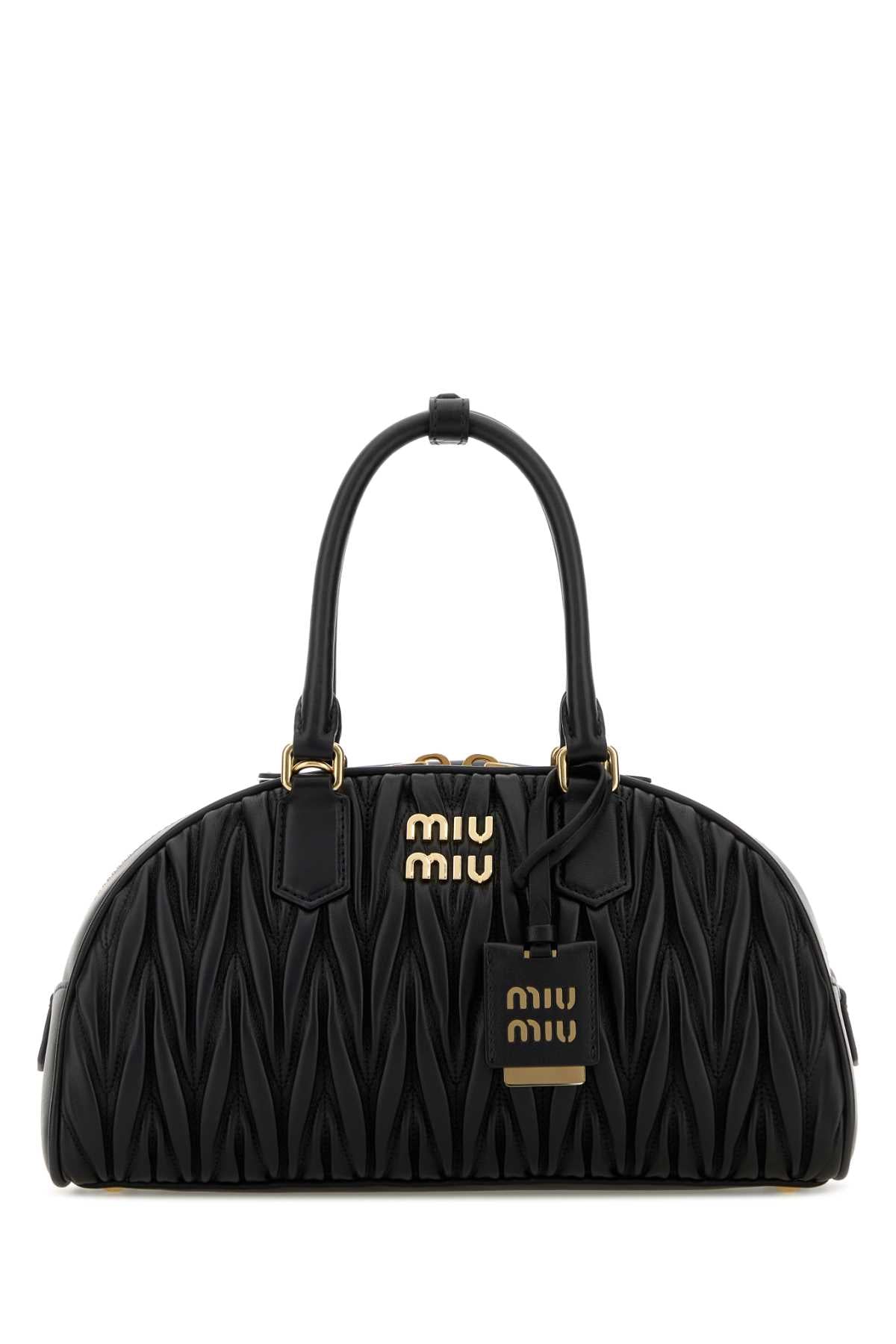 Miu Miu Women Black Nappa Leather Arcadie Handbag MIU MIU