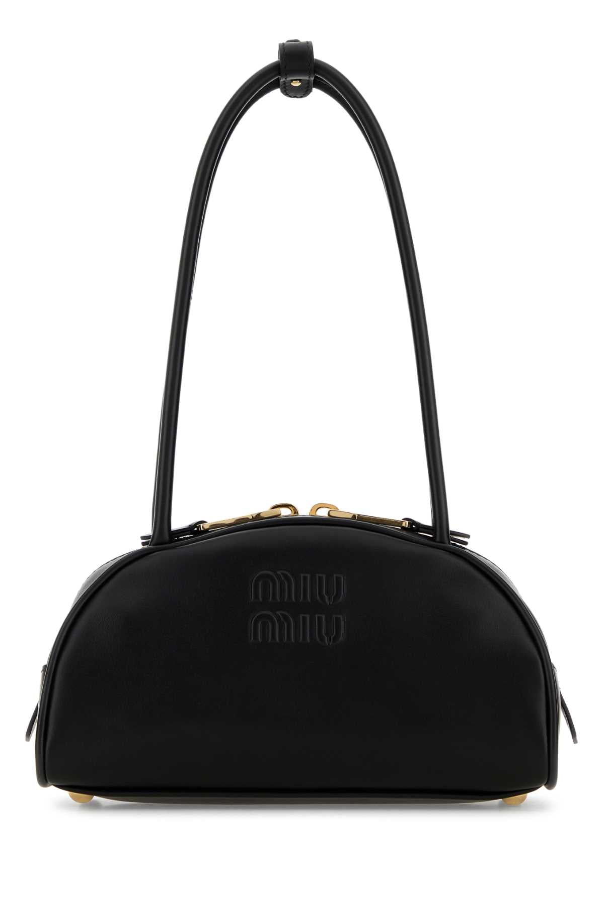 Miu Miu Women Black Leather Beau Shoulder Bag MIU MIU
