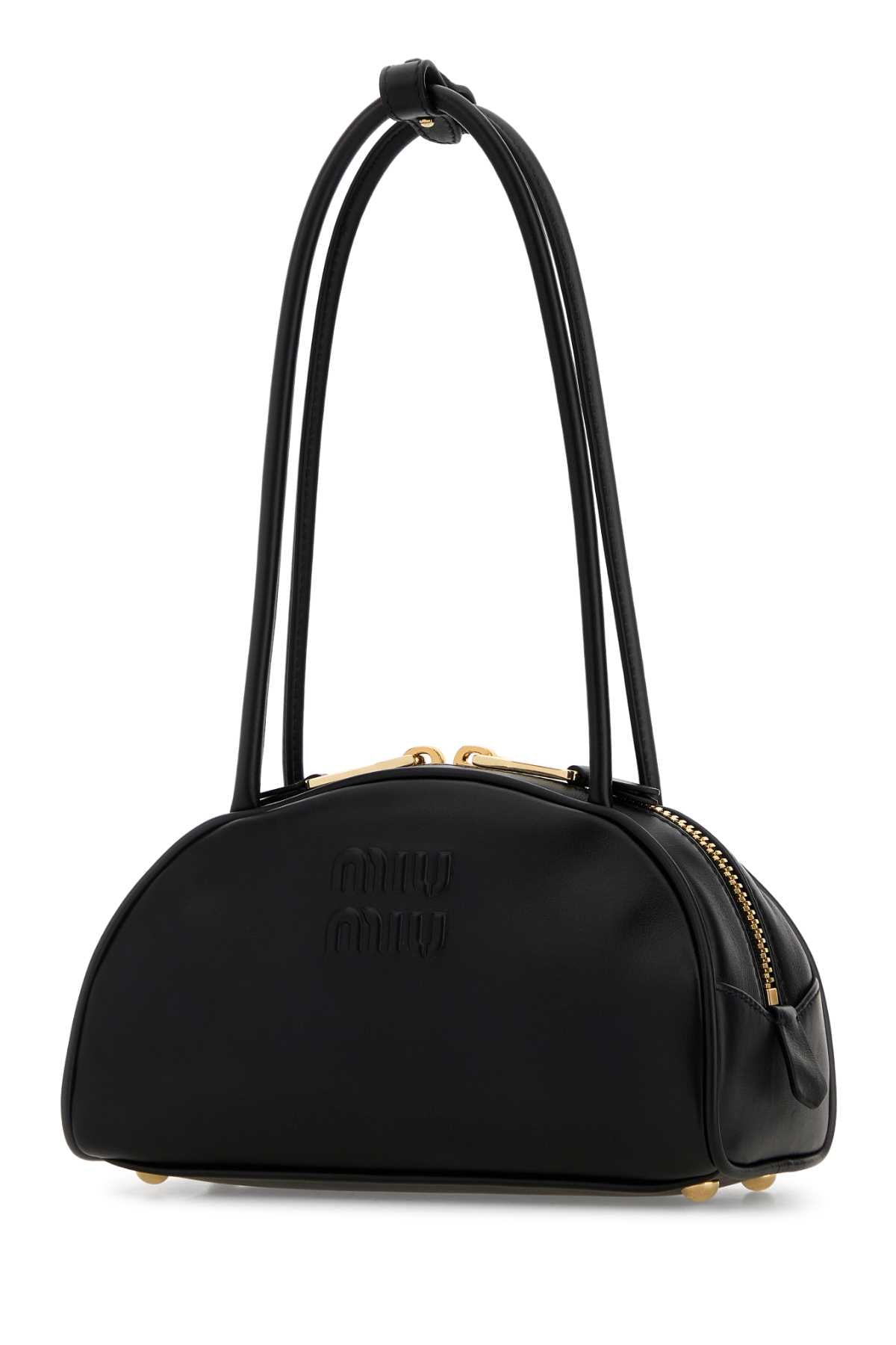 Miu Miu Women Black Leather Beau Shoulder Bag MIU MIU