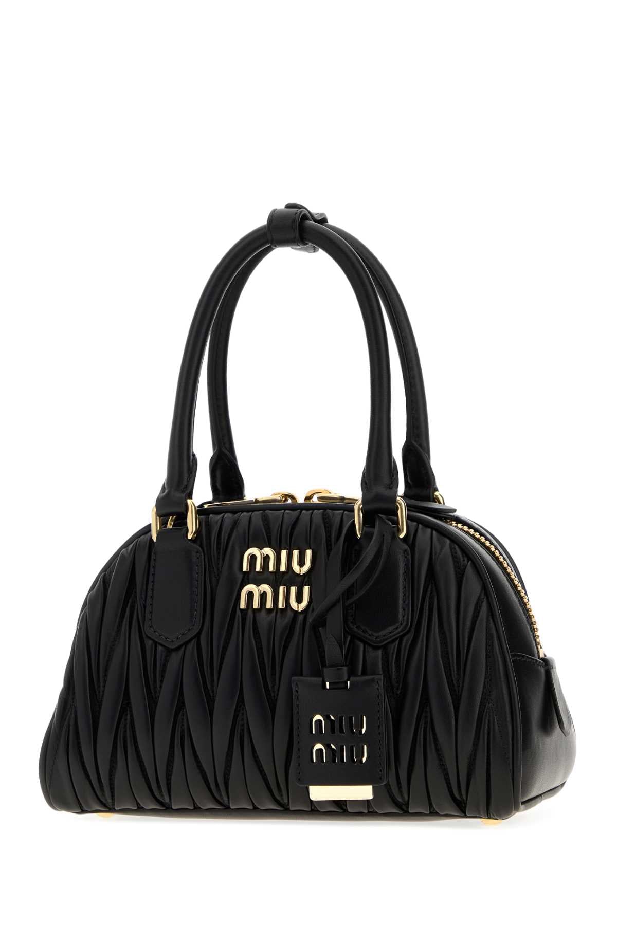 Miu Miu Women Black Nappa Leather Arcadie Handbag MIU MIU