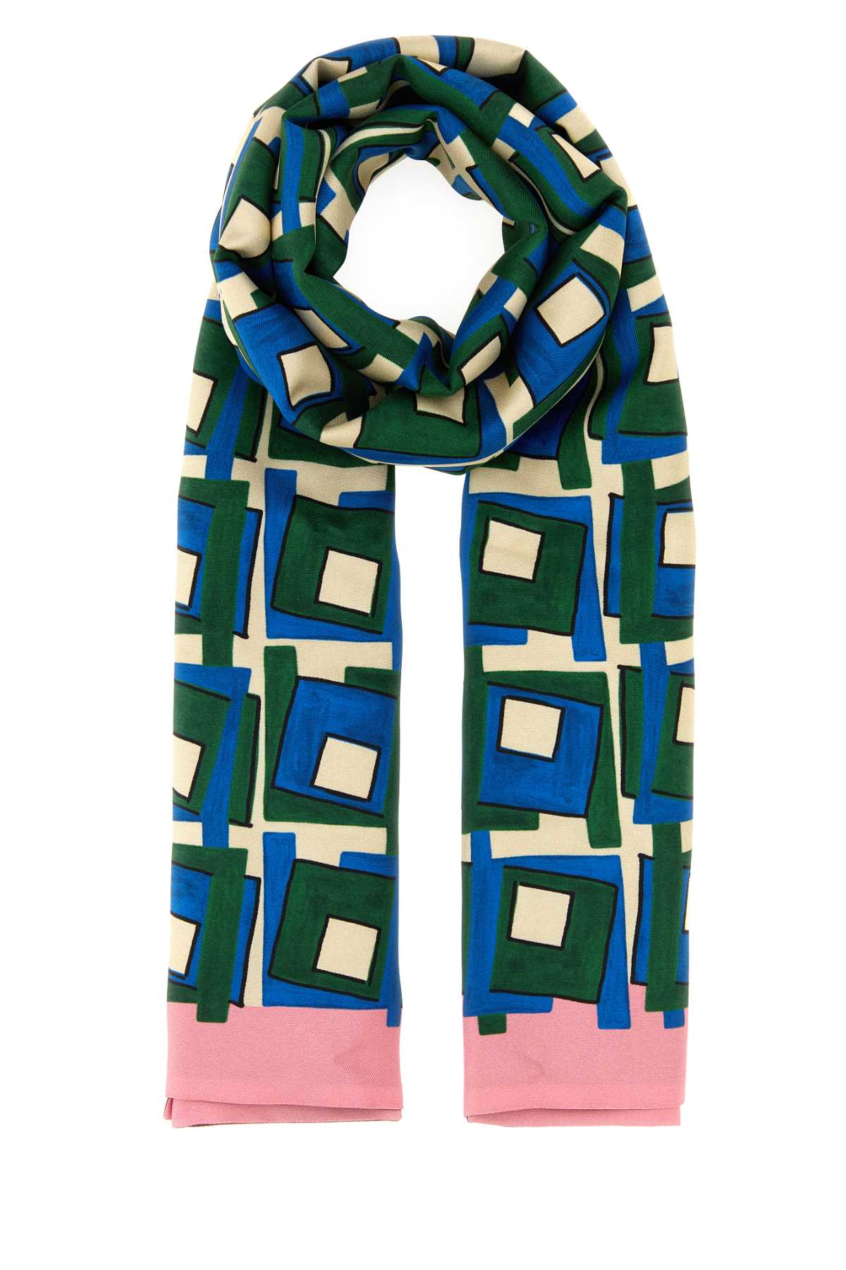 Miu Miu Women Printed Silk Foulard MIU MIU